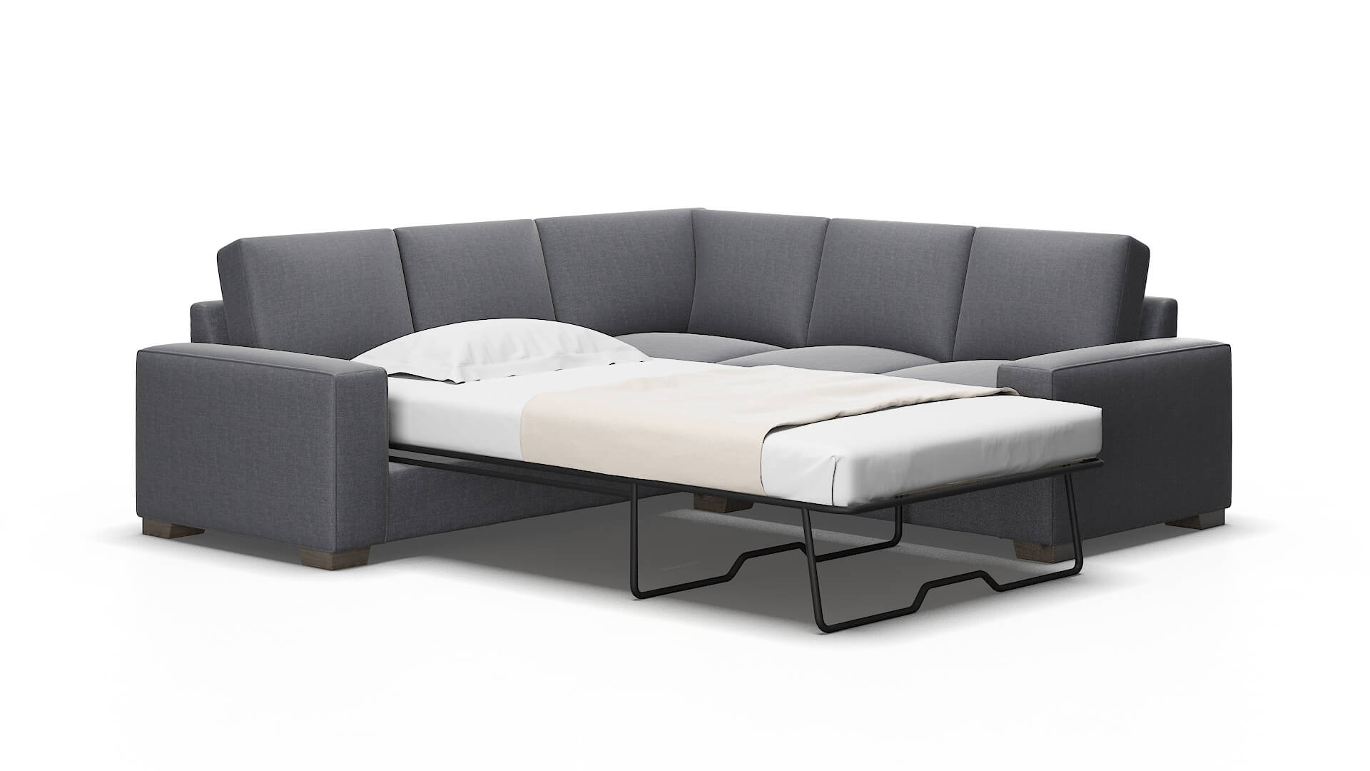 Monaco Notion graphite Sectional sleeper Espresso Legs  2
