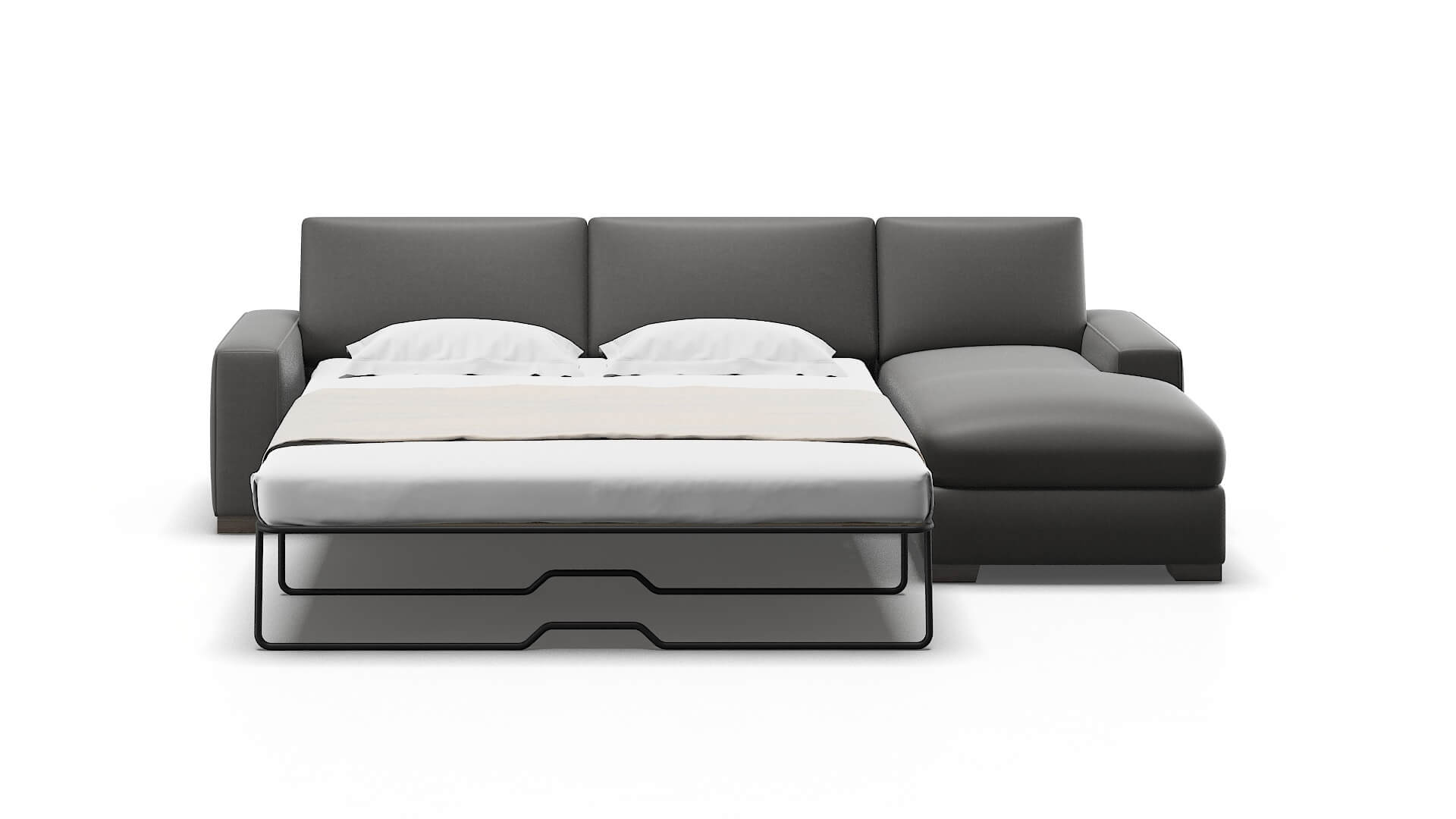 Monaco Oakley Charcoal Panel Sleeper Espresso legs 1