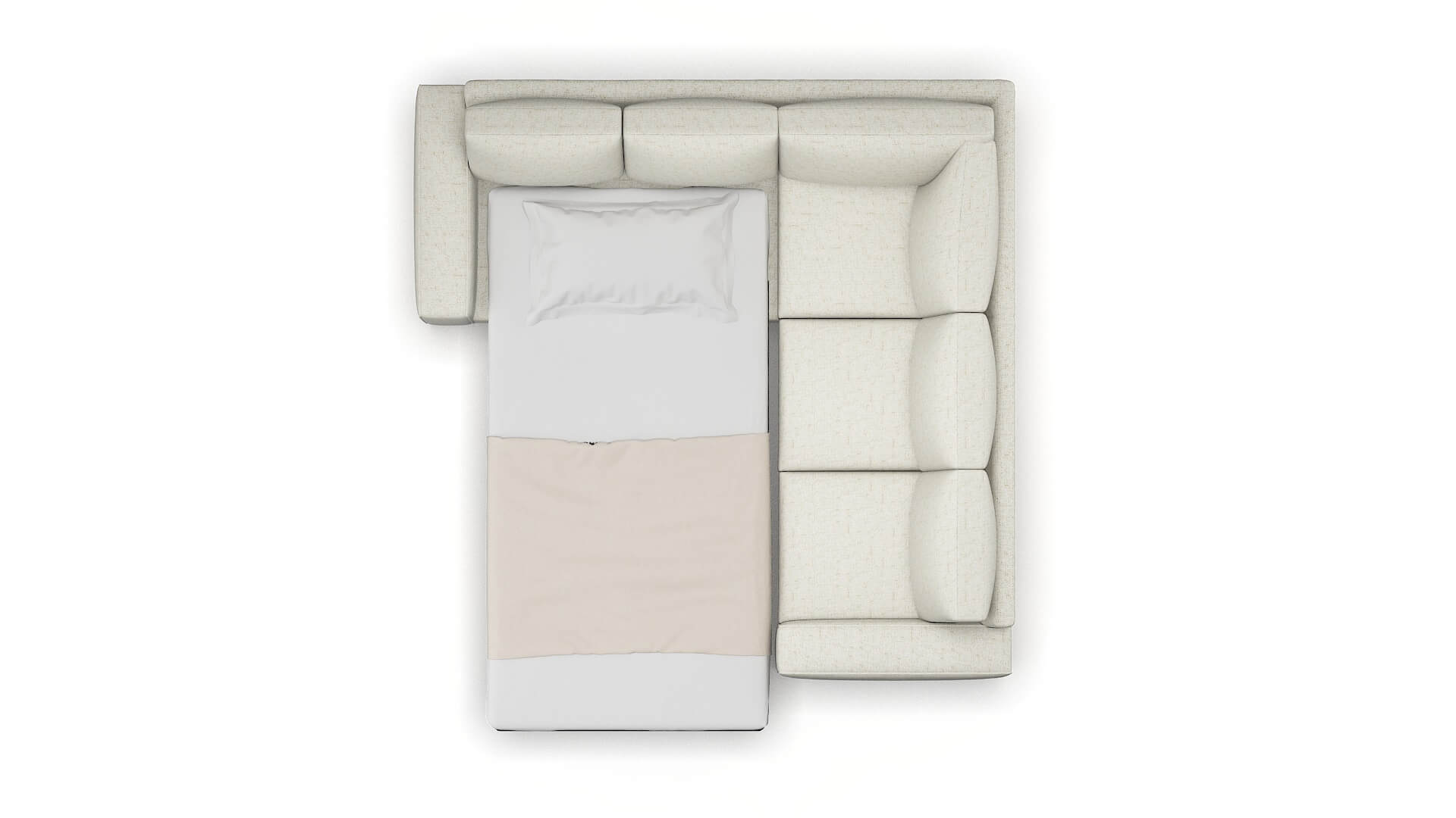 Monaco Oceanside Birch Sectional Sleeper Espresso legs 3