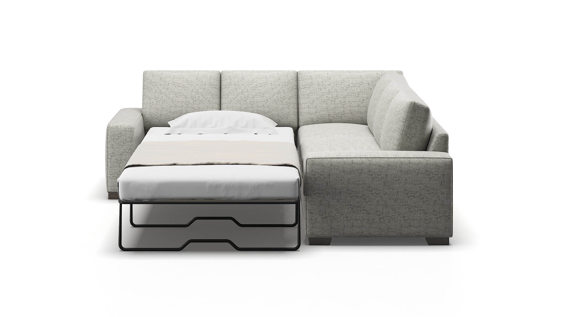 Monaco Oceanside Granite Sectional Sleeper Espresso legs 1