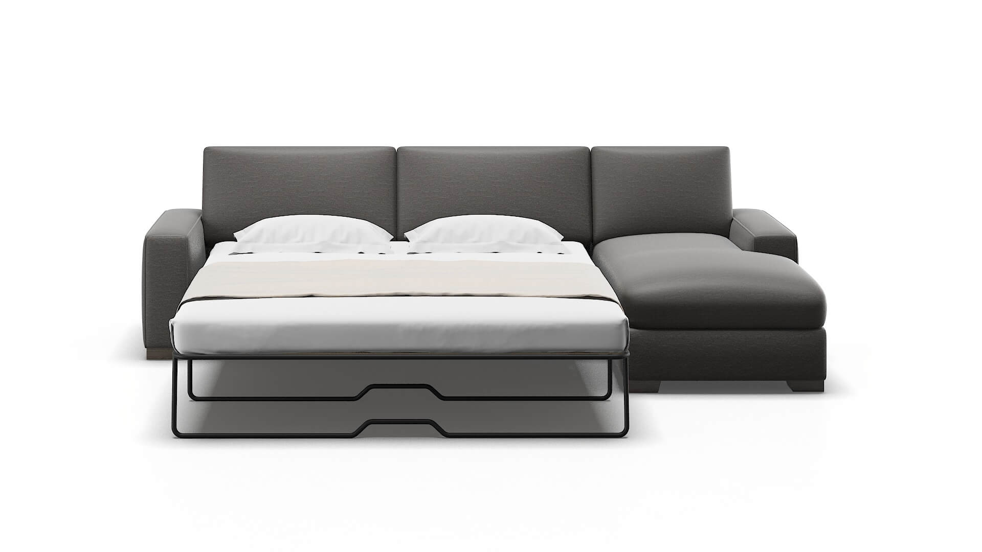 Monaco Oscar Grey Panel Sleeper Espresso legs 1