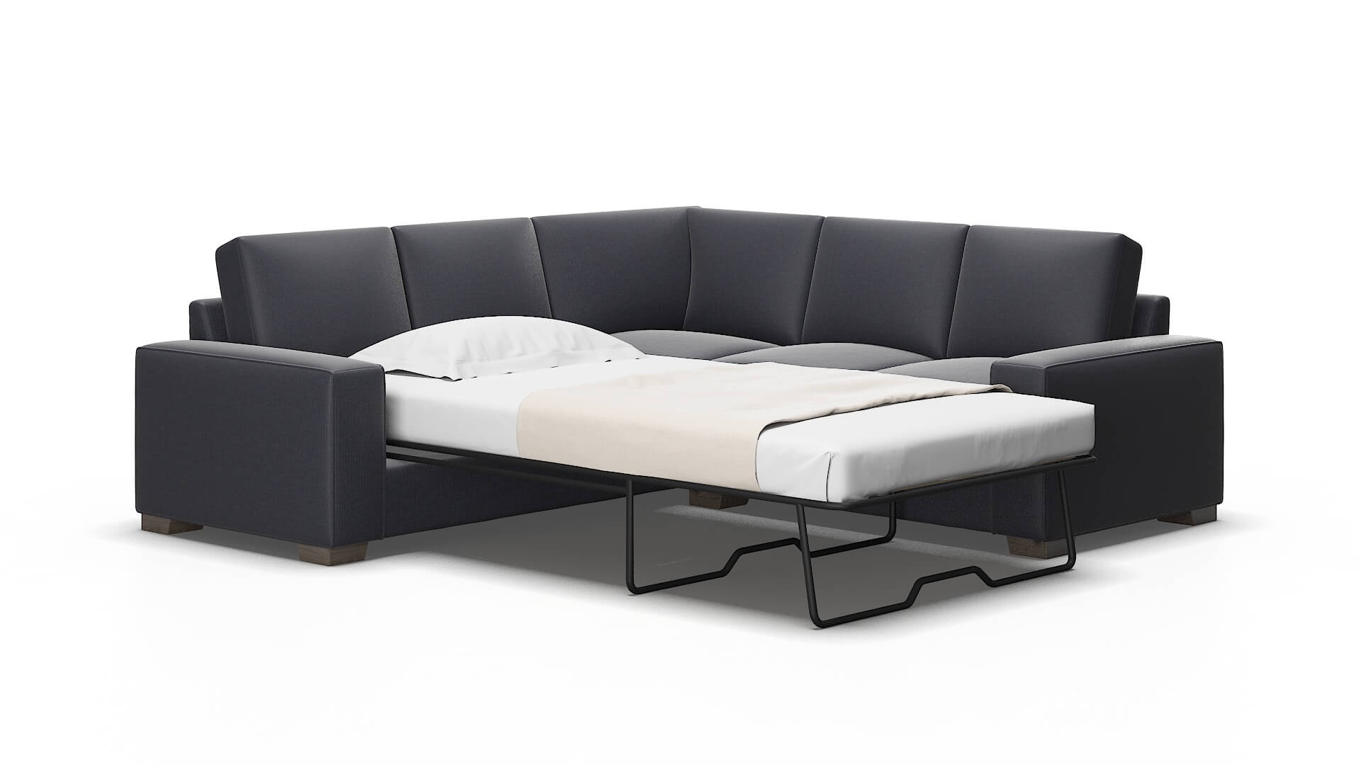 Monaco Parker Midnight Sectional Sleeper Espresso legs 2