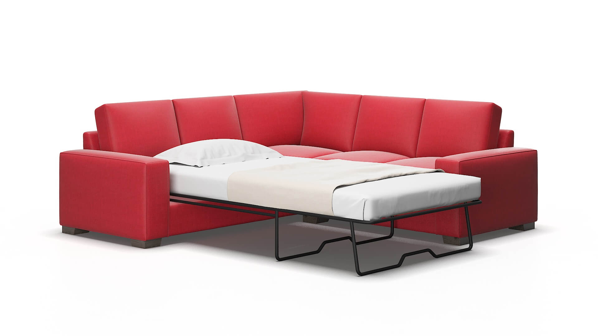 Monaco Pauline ruby Sectional sleeper Espresso Legs  2