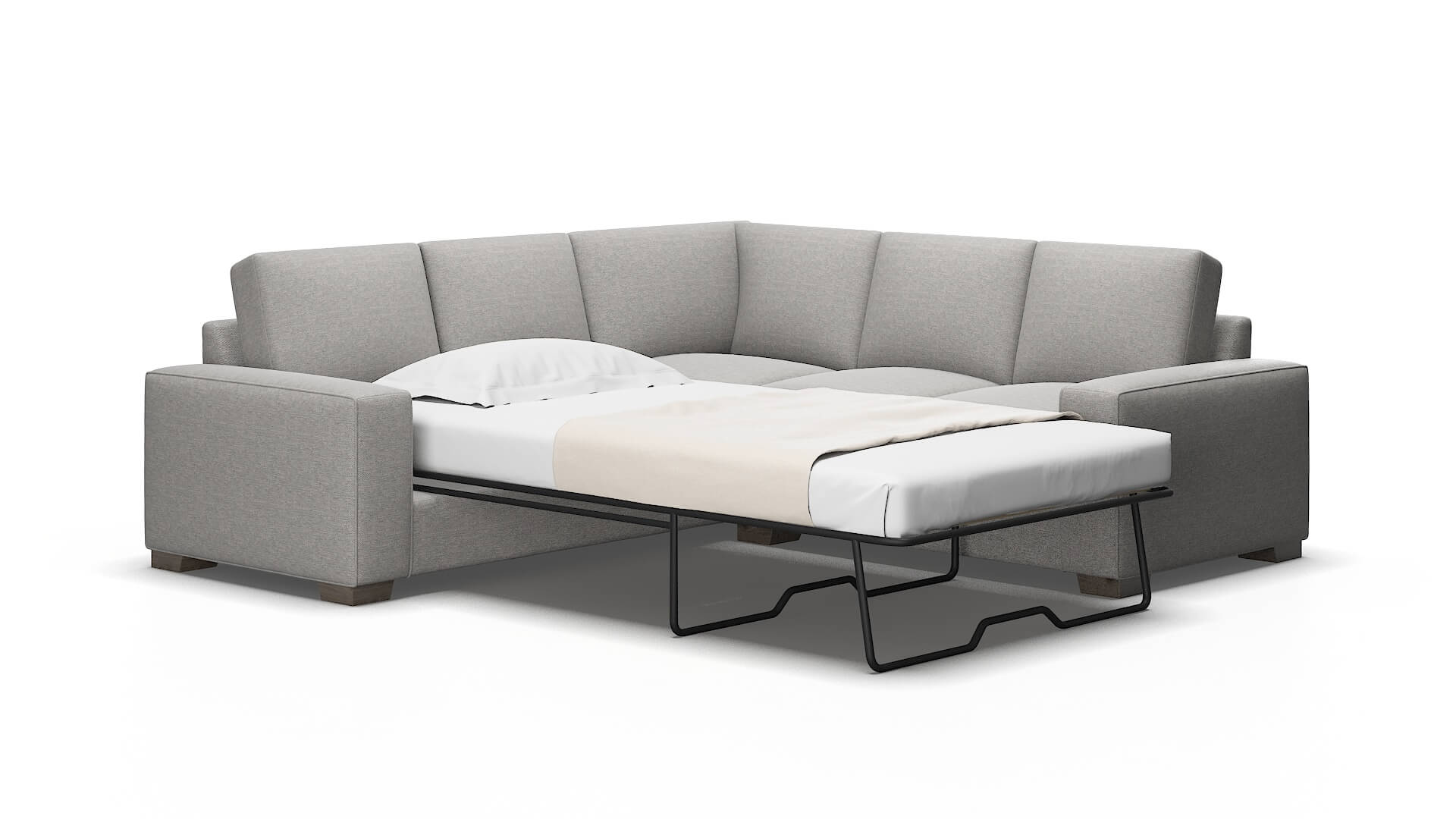 Monaco Phoenix smoke Sectional sleeper Espresso Legs  2
