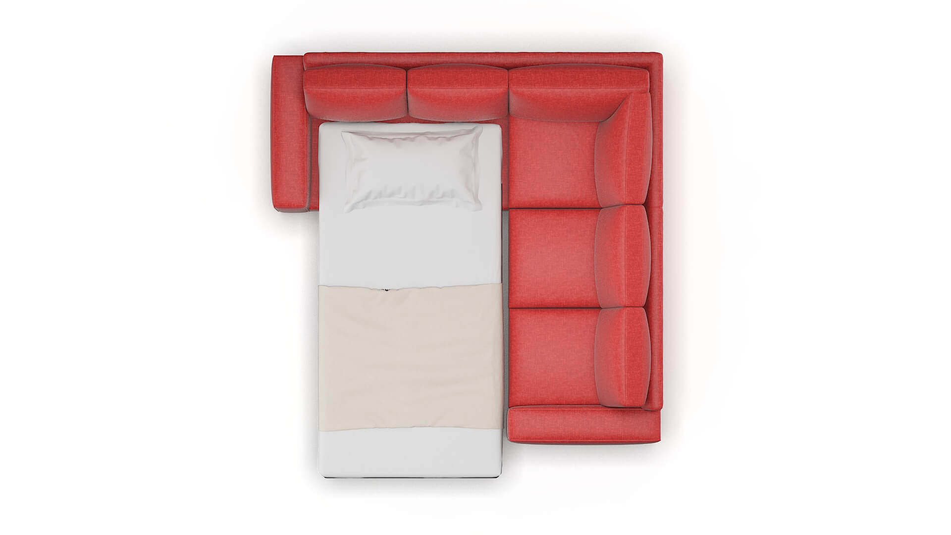 Monaco Royale Berry Sectional Sleeper Espresso legs 3