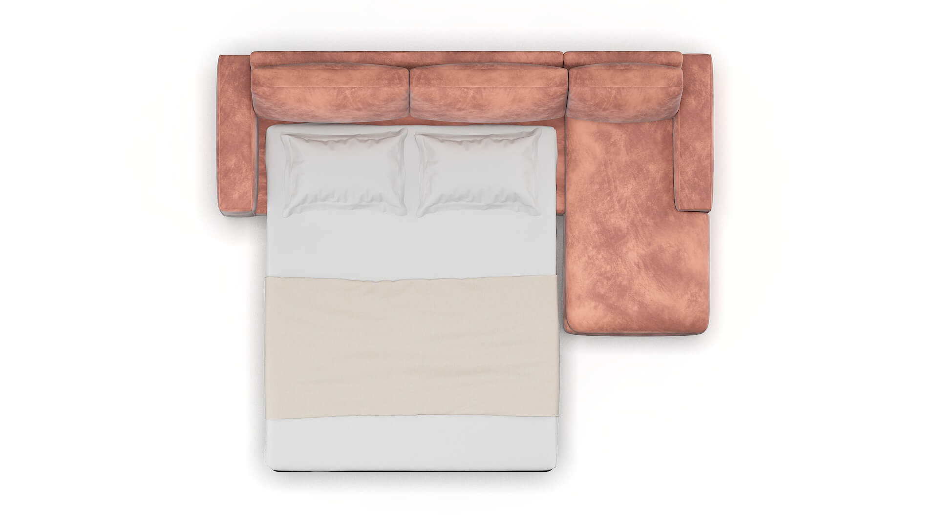 Monaco Royale Blush Panel Sleeper Espresso legs 3