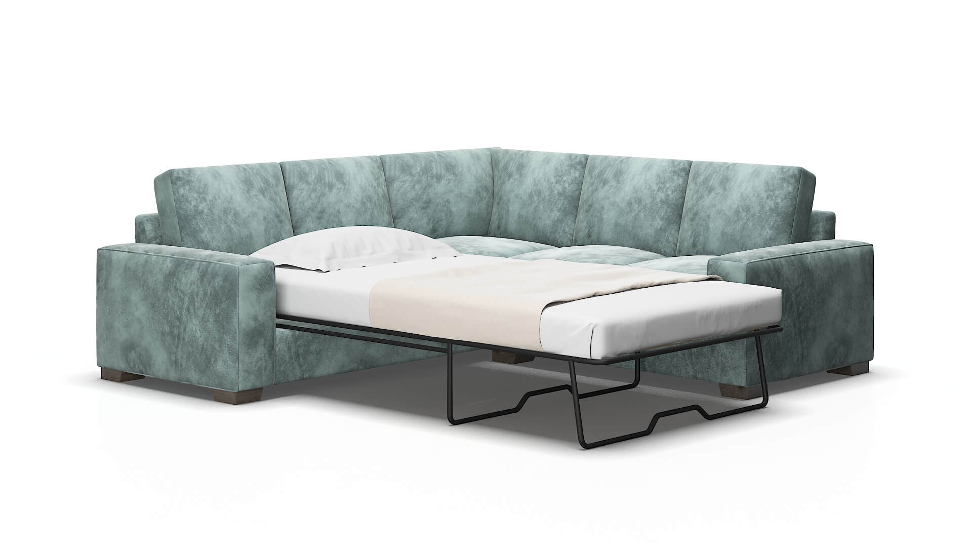 Monaco Royale cloud Sectional sleeper Espresso Legs  2