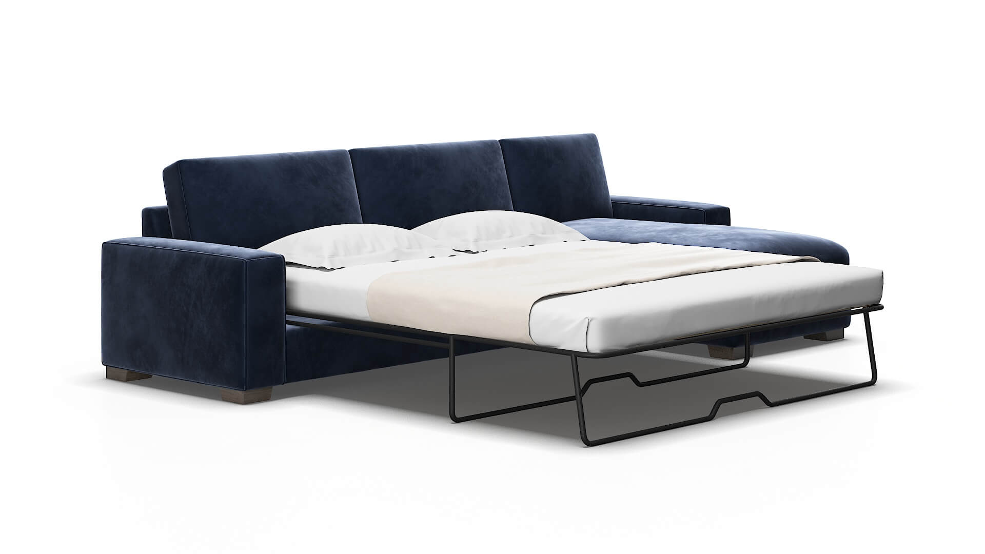 Monaco Royale cobalt Panel sleeper Espresso Legs  2
