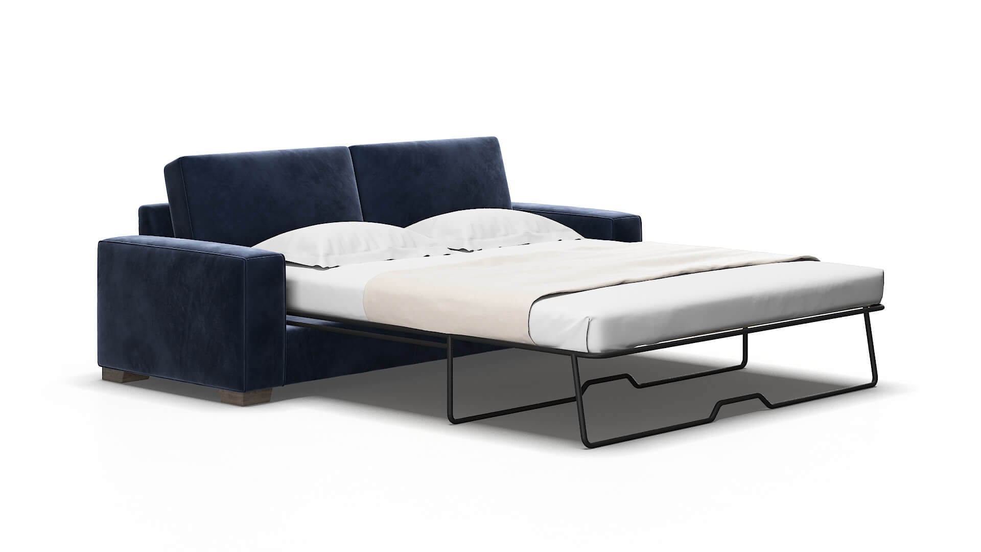 Monaco Royale cobalt Sofa sleeper Espresso Legs  2