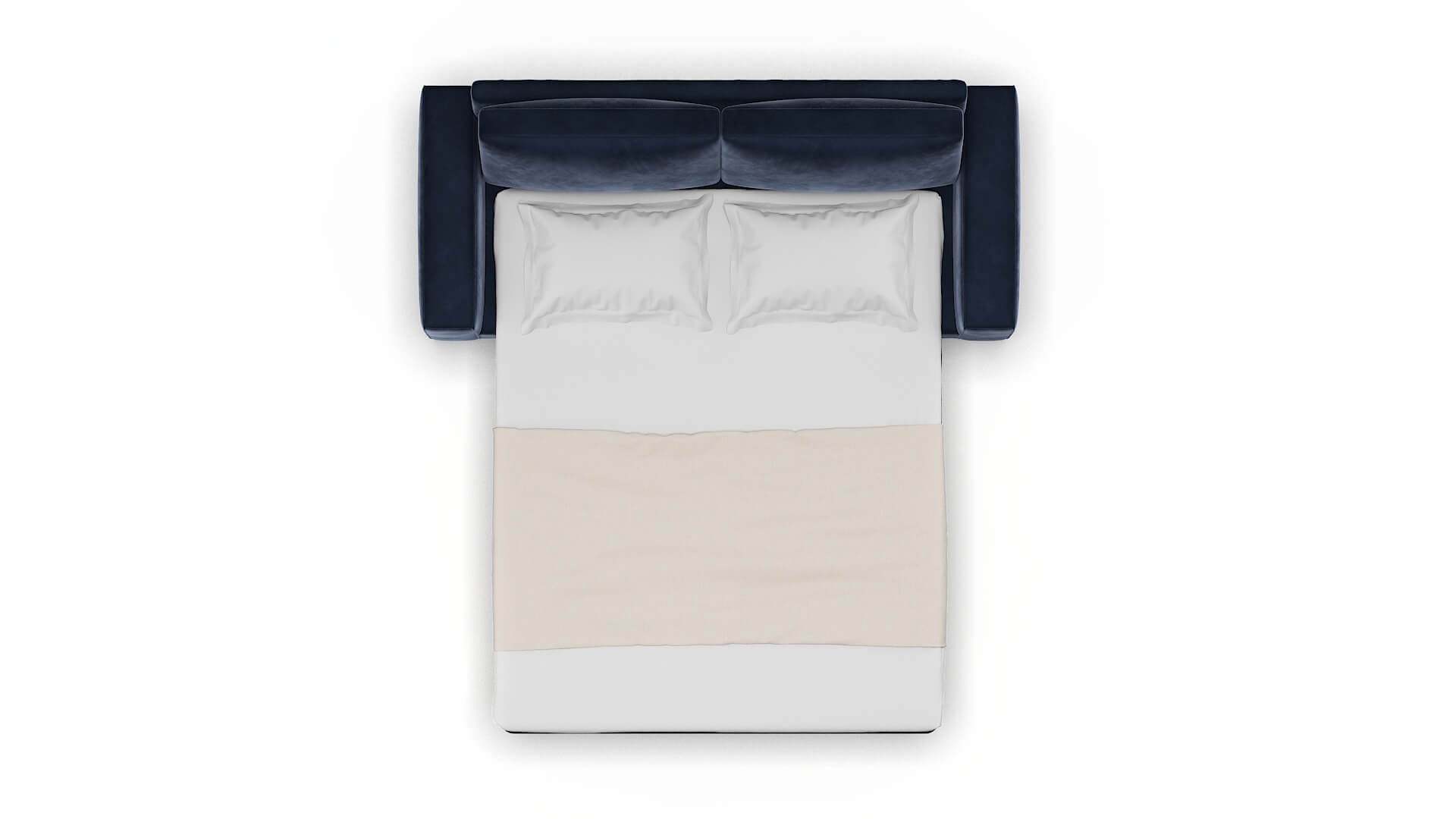 Monaco Royale Cobalt Sofa Sleeper Espresso legs 3