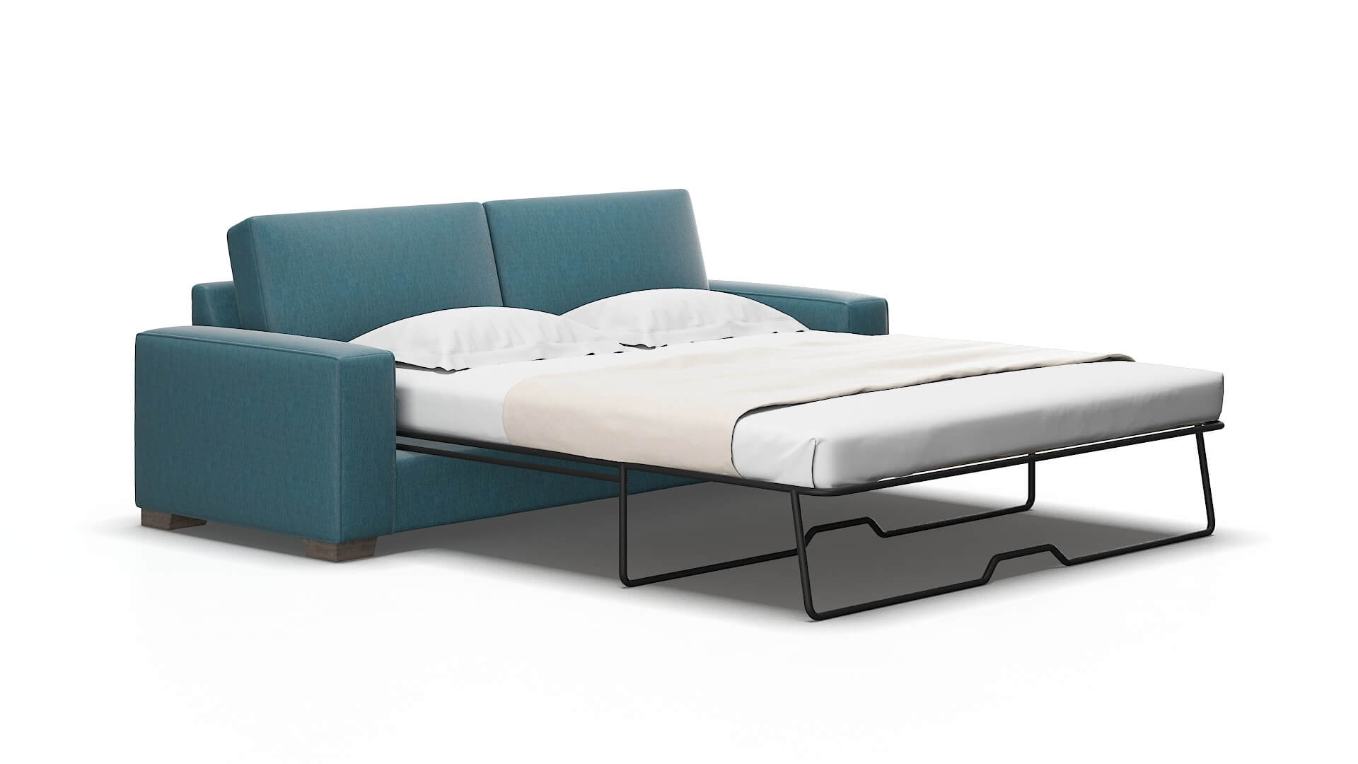 Monaco Royale electric_blue Sofa sleeper Espresso Legs  2