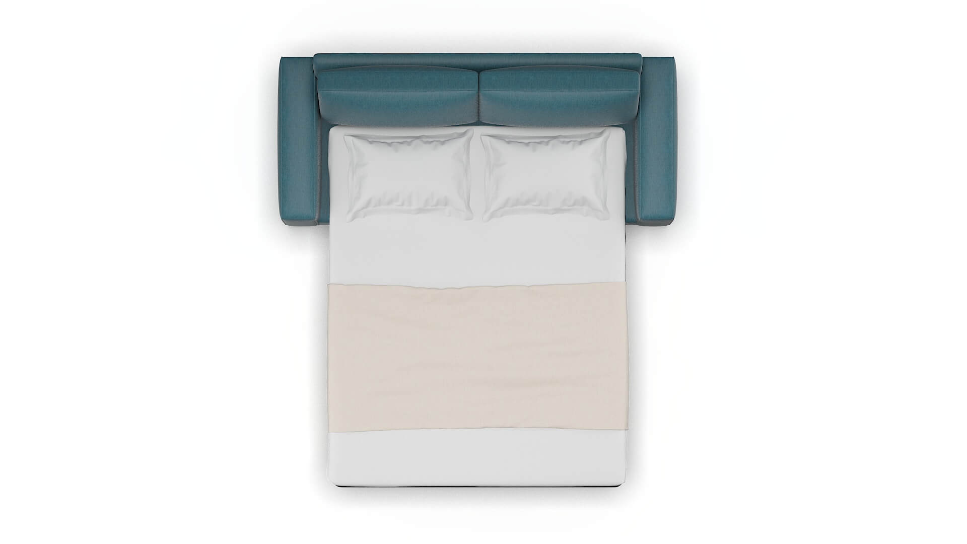 Monaco Royale Electric_blue Sofa Sleeper Espresso legs 3