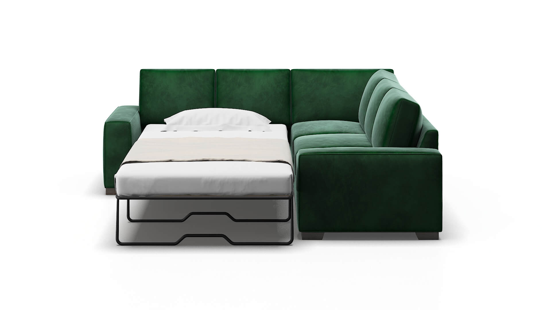 Monaco Royale Evergreen Sectional Sleeper Espresso legs 1