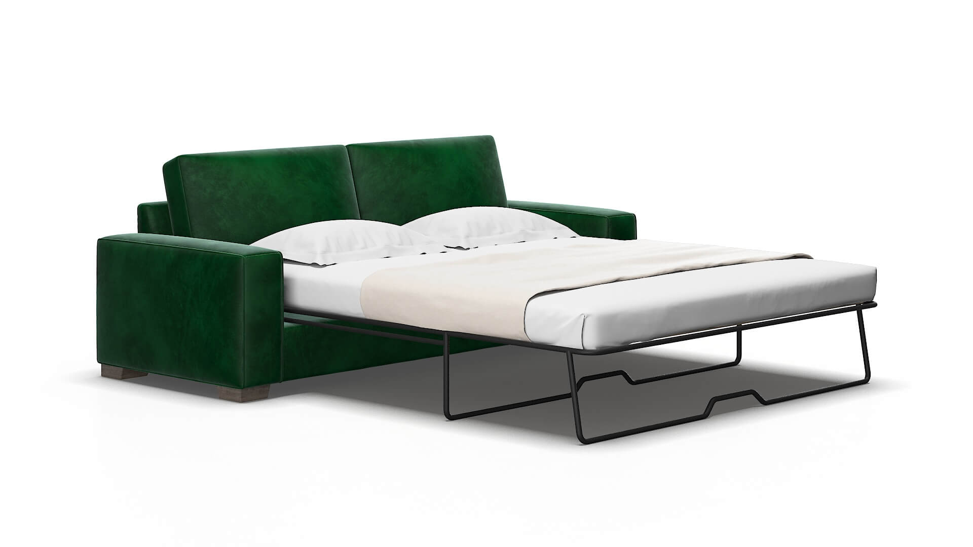 Monaco Royale evergreen Sofa sleeper Espresso Legs  2