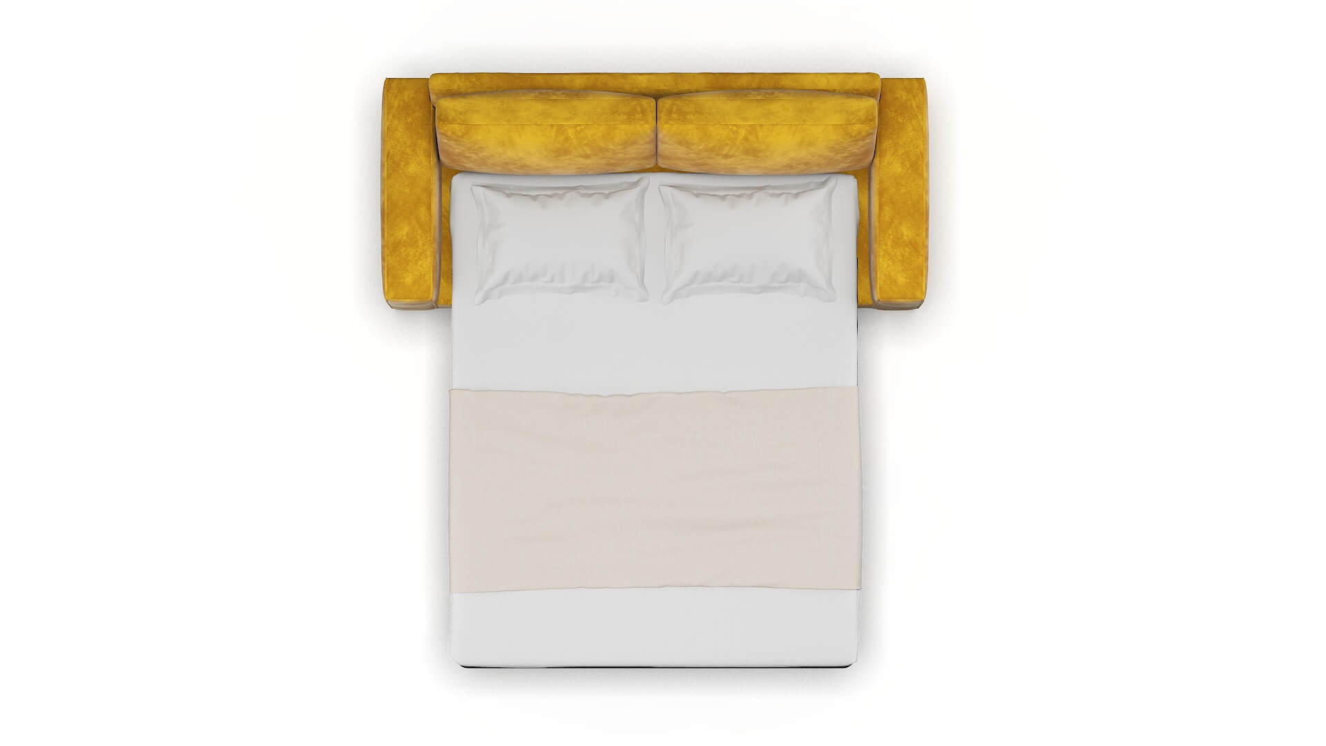 Monaco Royale Marigold Sofa Sleeper Espresso legs 3