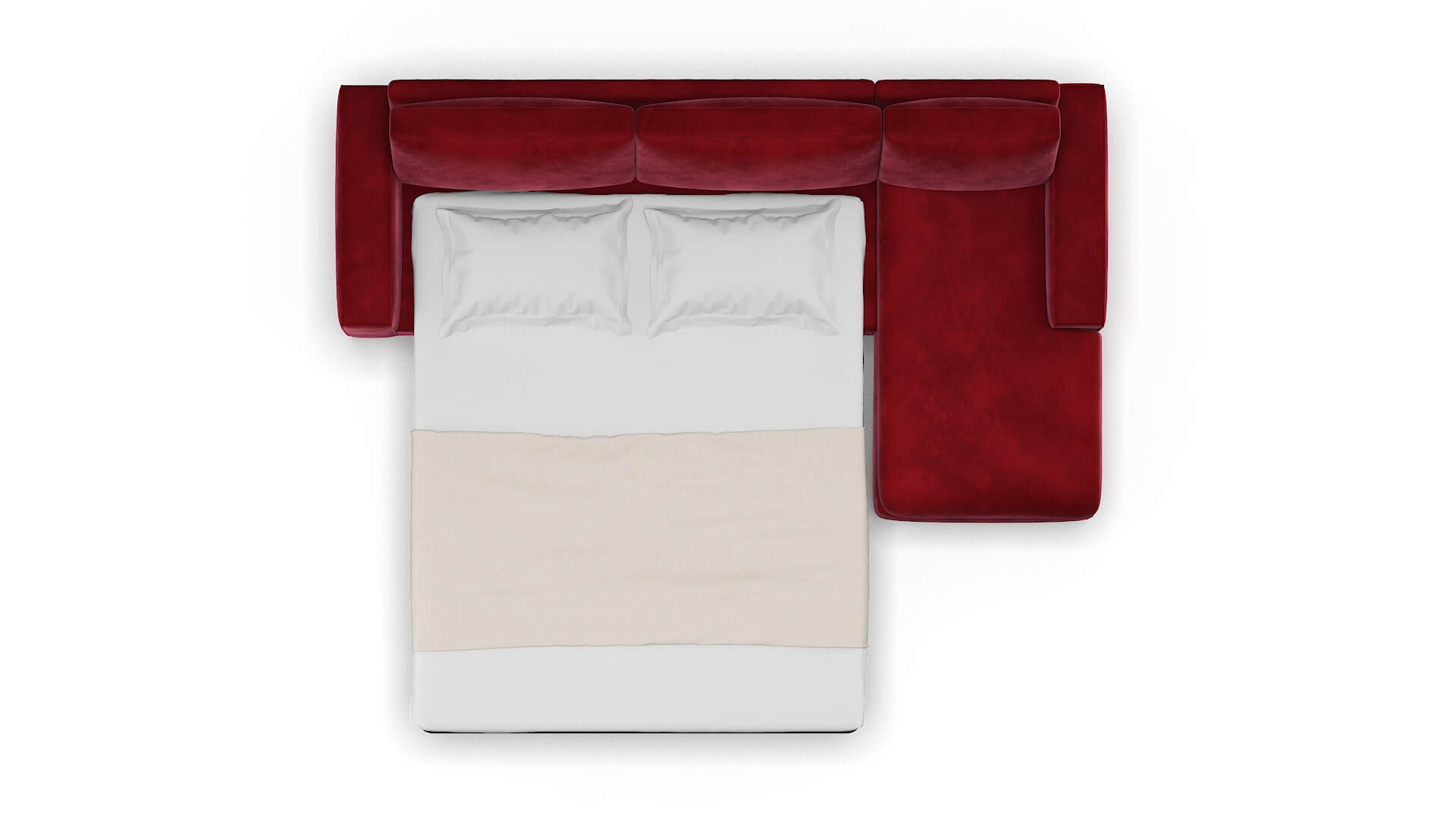 Monaco Royale Ruby Panel Sleeper Espresso legs 3