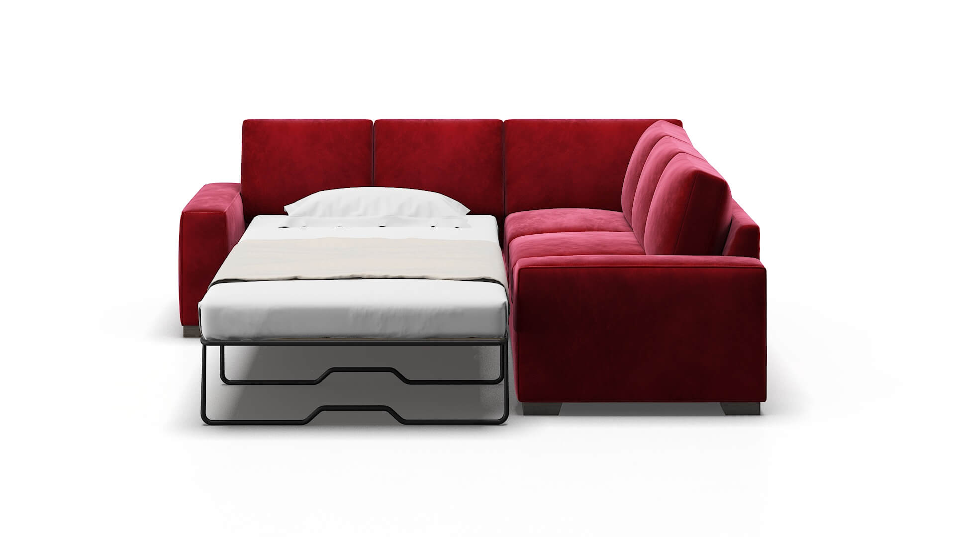Monaco Royale Ruby Sectional Sleeper Espresso legs 1