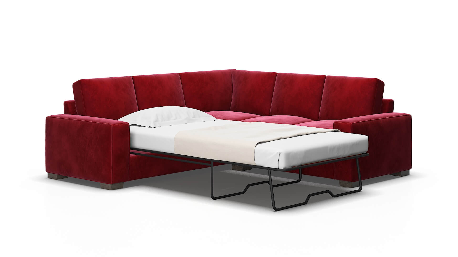 Monaco Royale ruby Sectional sleeper Espresso Legs  2