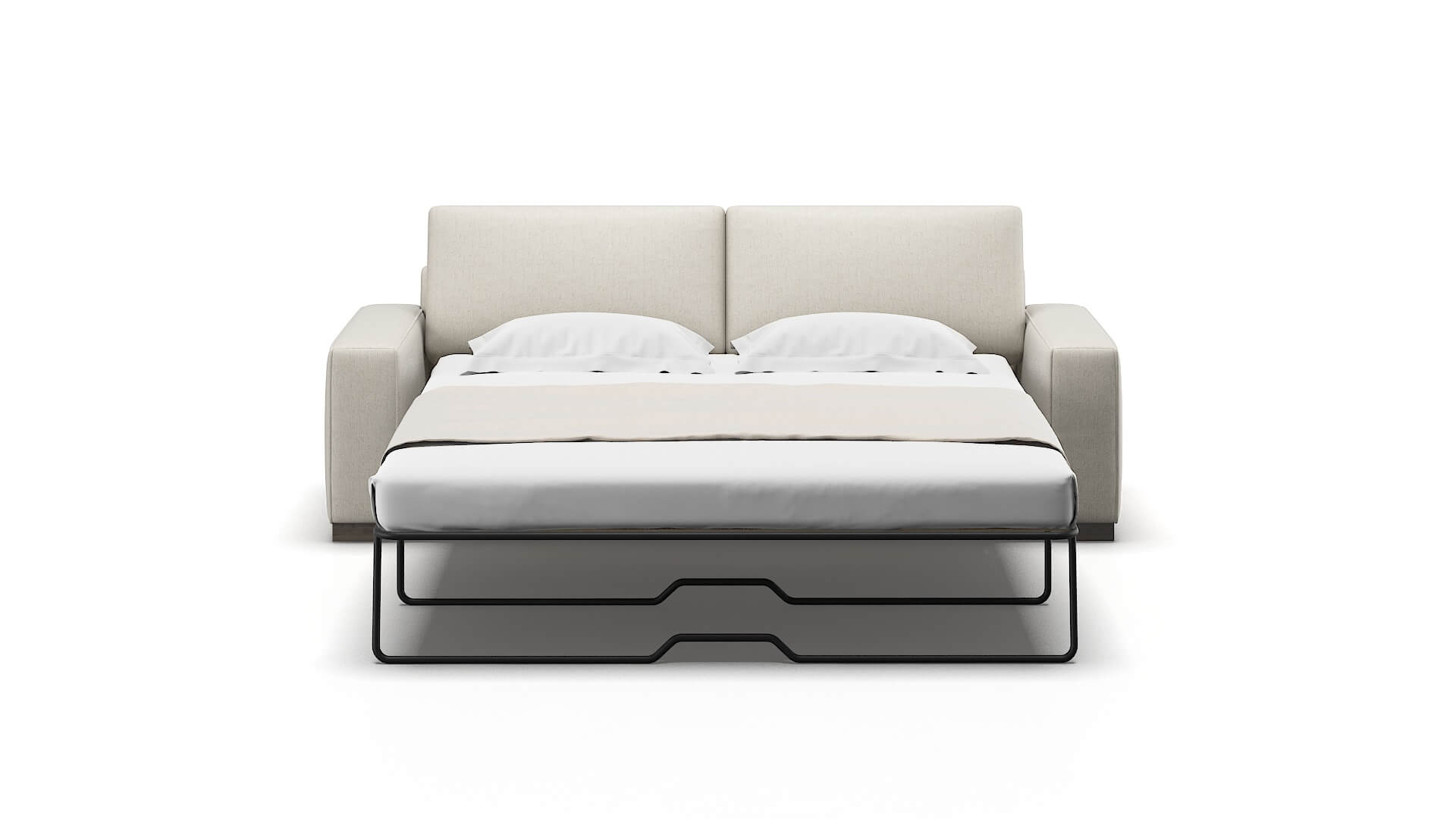 Monaco Sasha Linen Sofa Sleeper Espresso legs 1