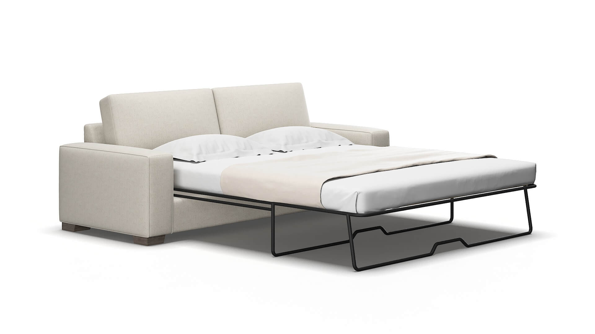 Monaco Sasha Linen Sofa Sleeper Espresso legs 2