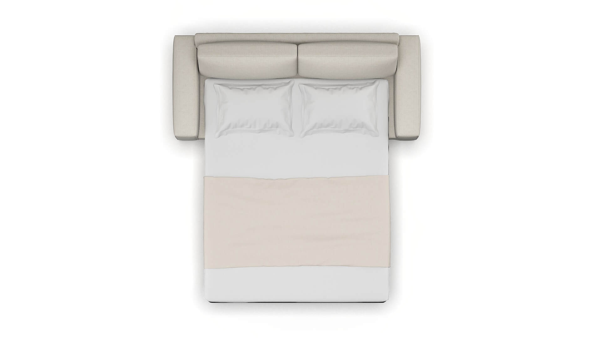 Monaco Sasha Linen Sofa Sleeper Espresso legs 3
