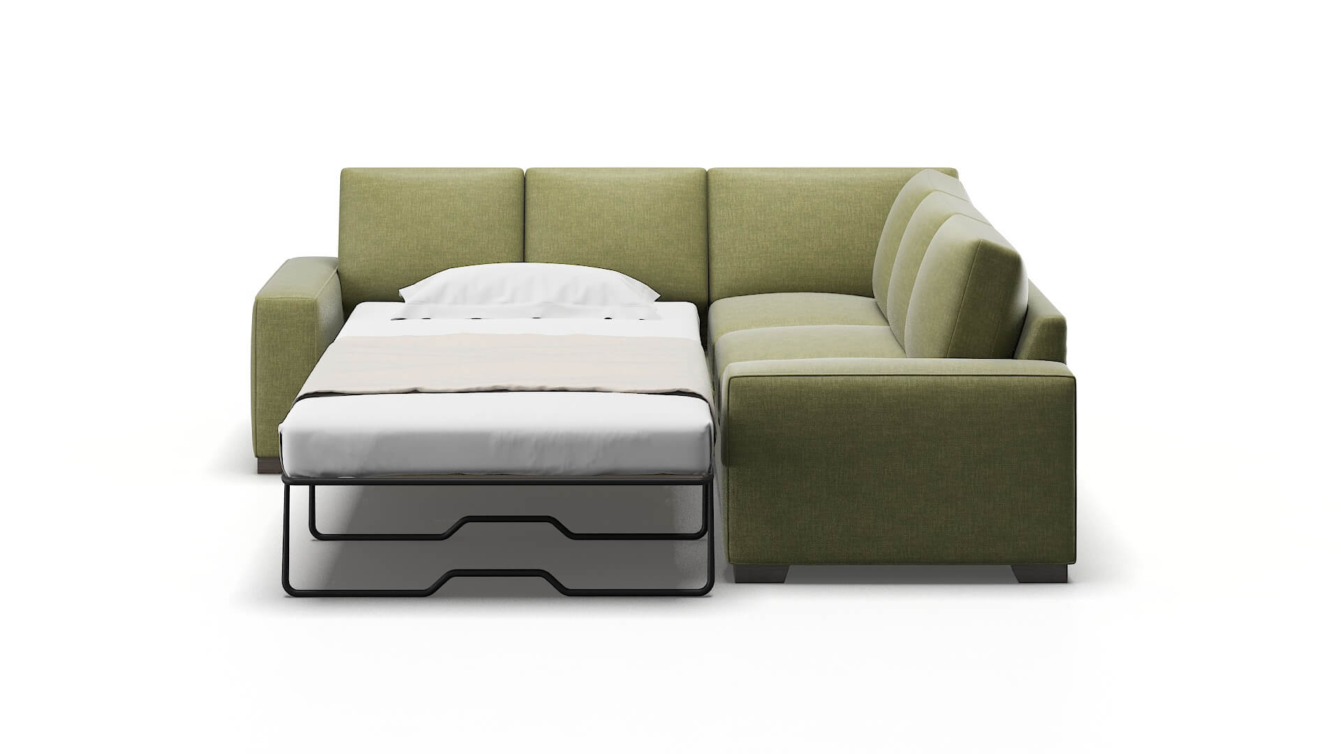 Monaco Simplex Sour_apple Sectional Sleeper Espresso legs 1