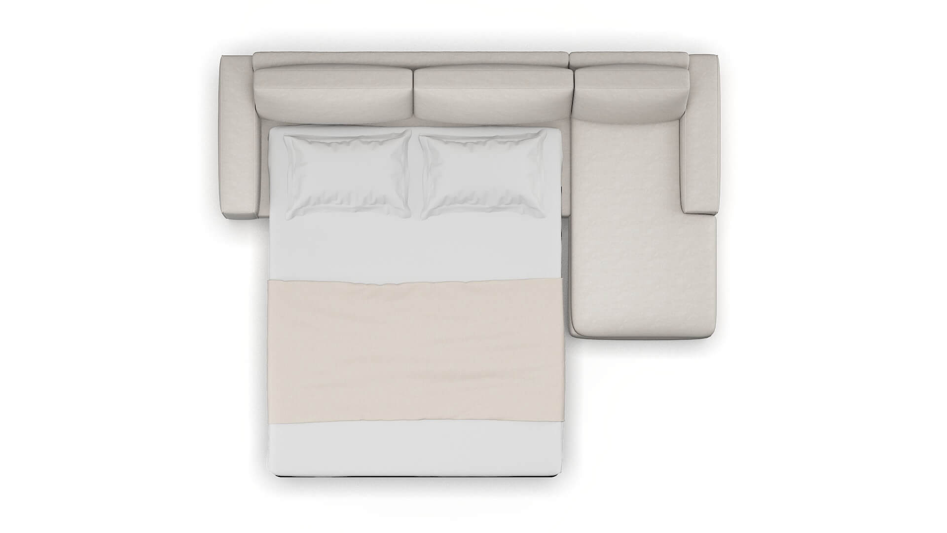 Monaco Suave Dove Panel Sleeper Espresso legs 3