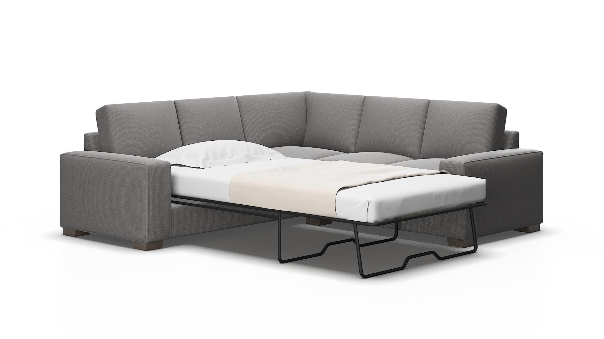 Monaco Terrain oatmeal Sectional sleeper Espresso Legs  2