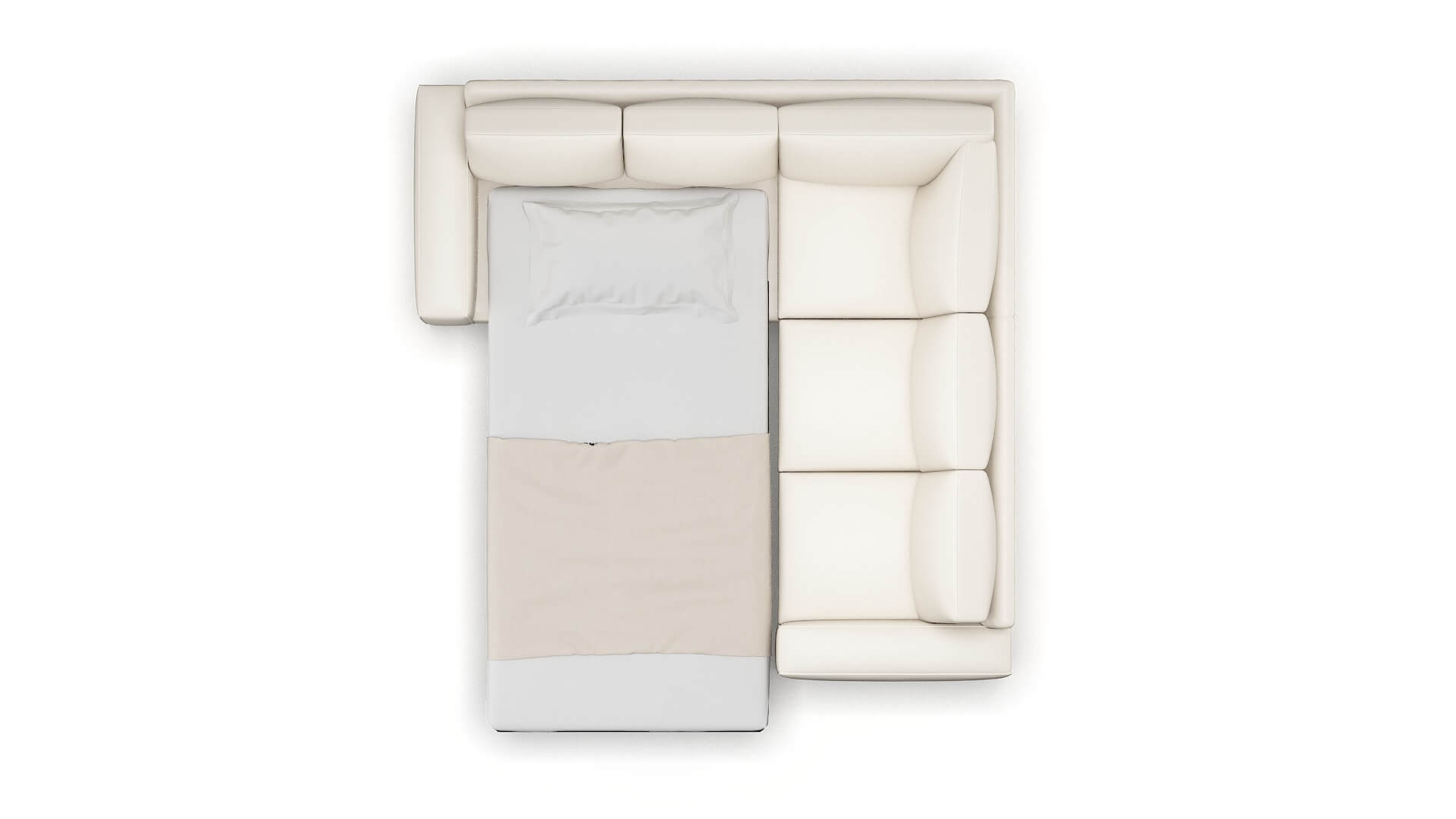 Monaco Urban_d Snow Sectional Sleeper Espresso legs 3