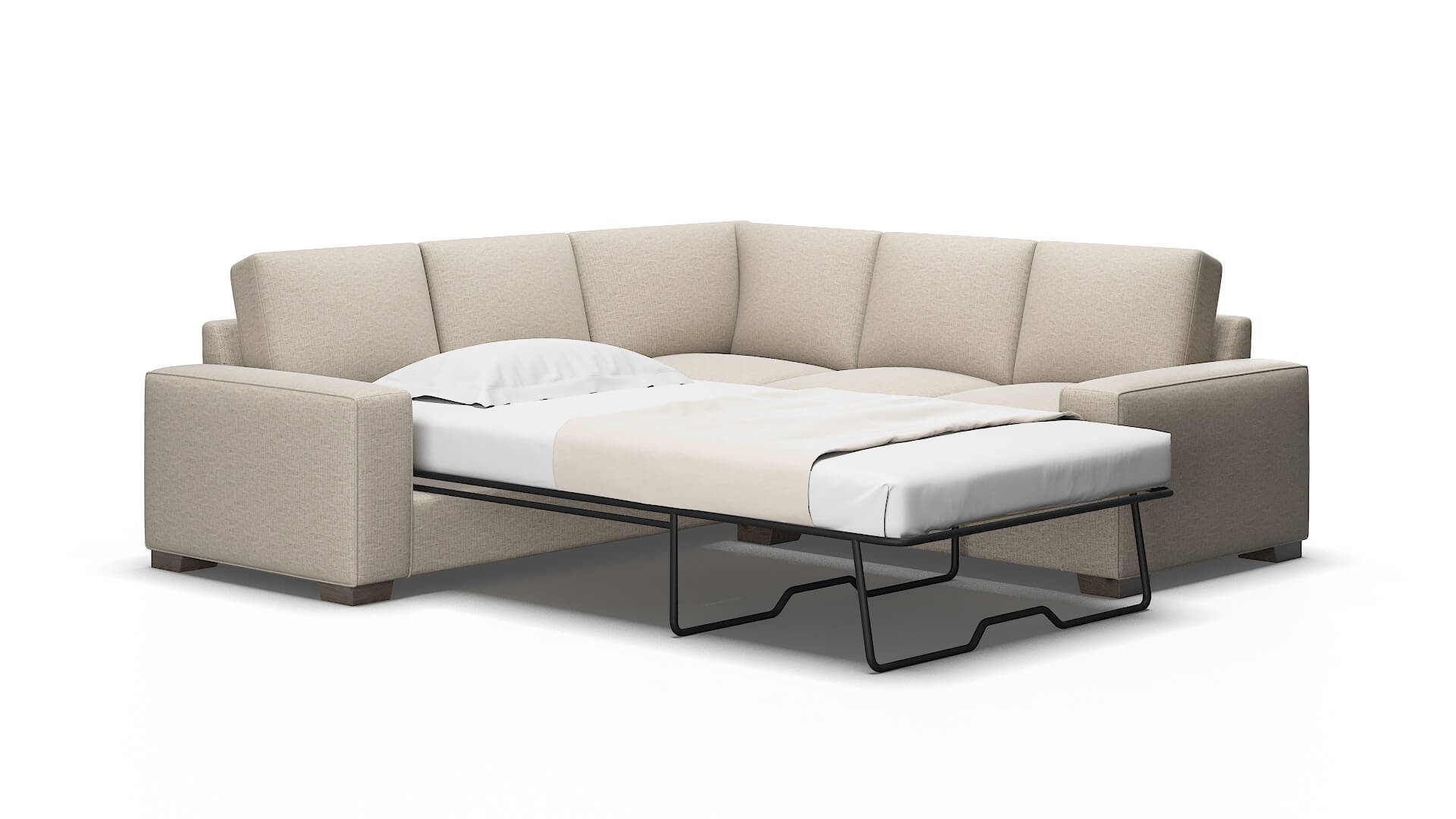 Monaco Urban_d steel Sectional sleeper Espresso Legs  2