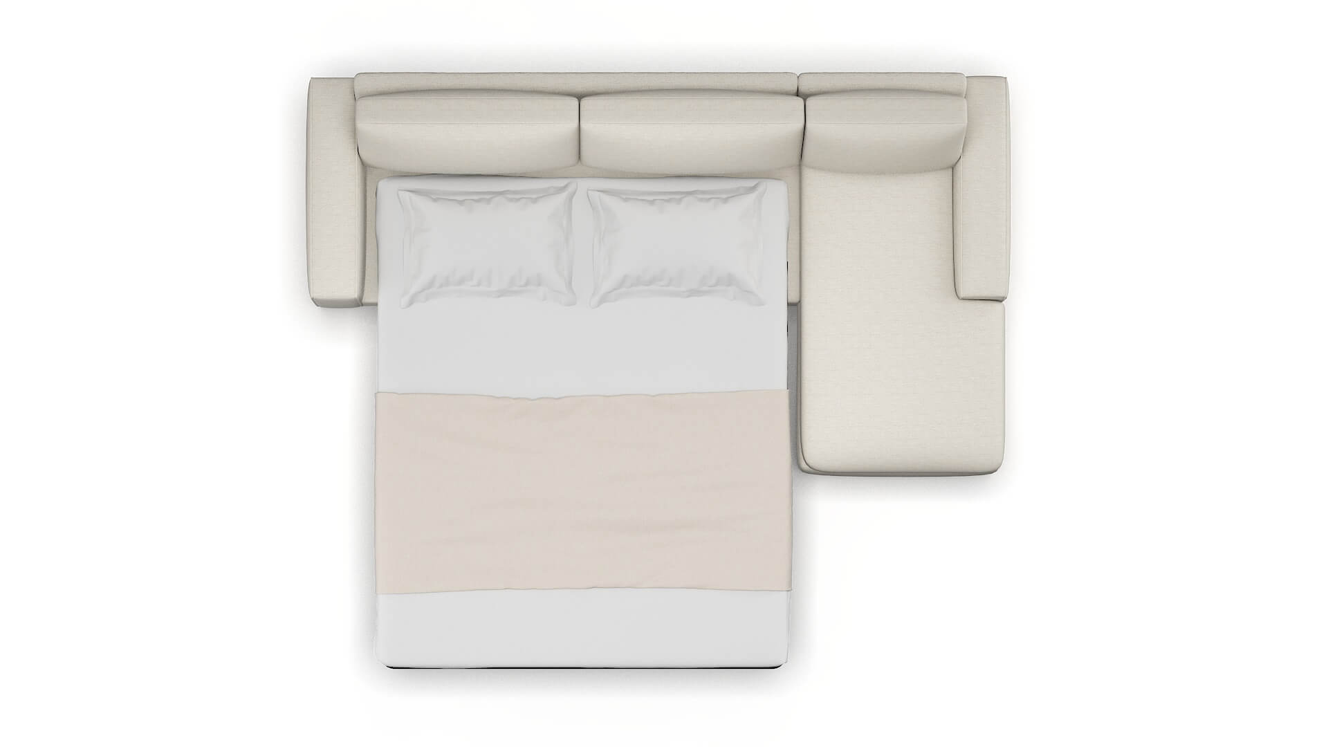 Monaco Venus Cream Panel Sleeper Espresso legs 3