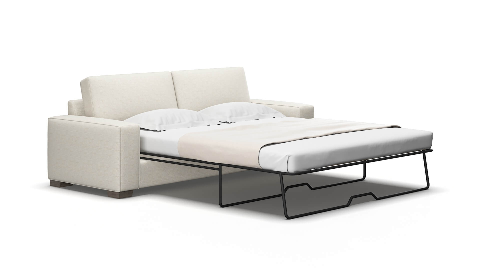 Monaco Venus cream Sofa sleeper Espresso Legs  2