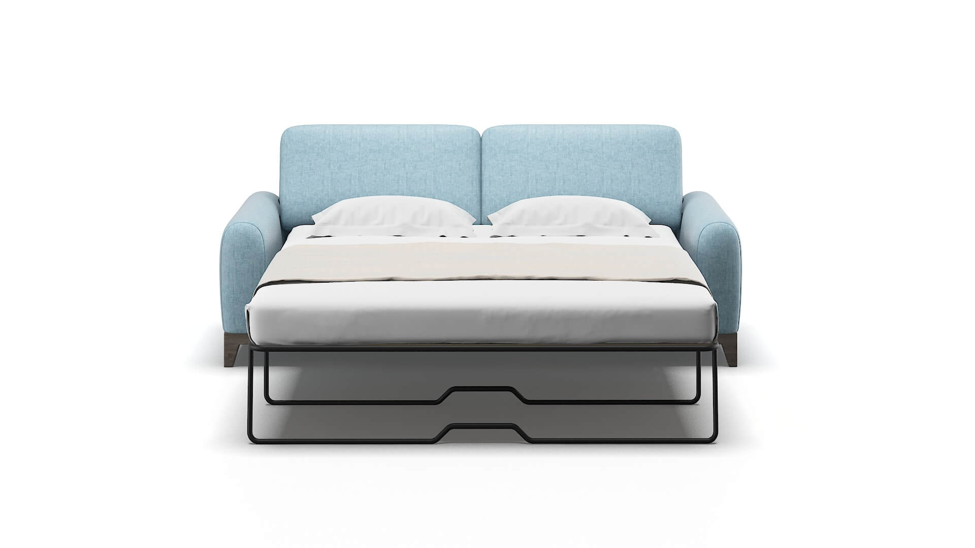 Mykonos Atlas Turquoise Sofa Sleeper Espresso legs 1