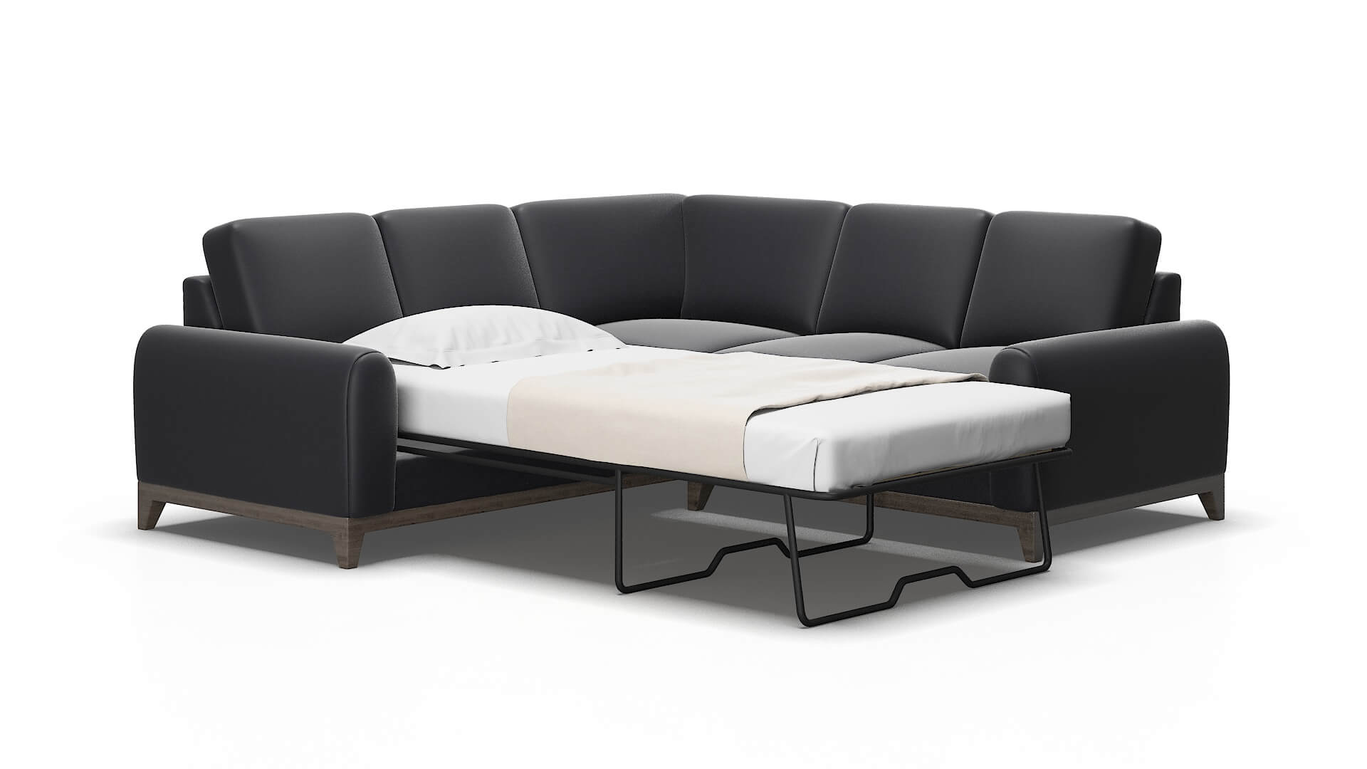 Mykonos Atlas_plz navy Sectional sleeper Espresso Legs  2