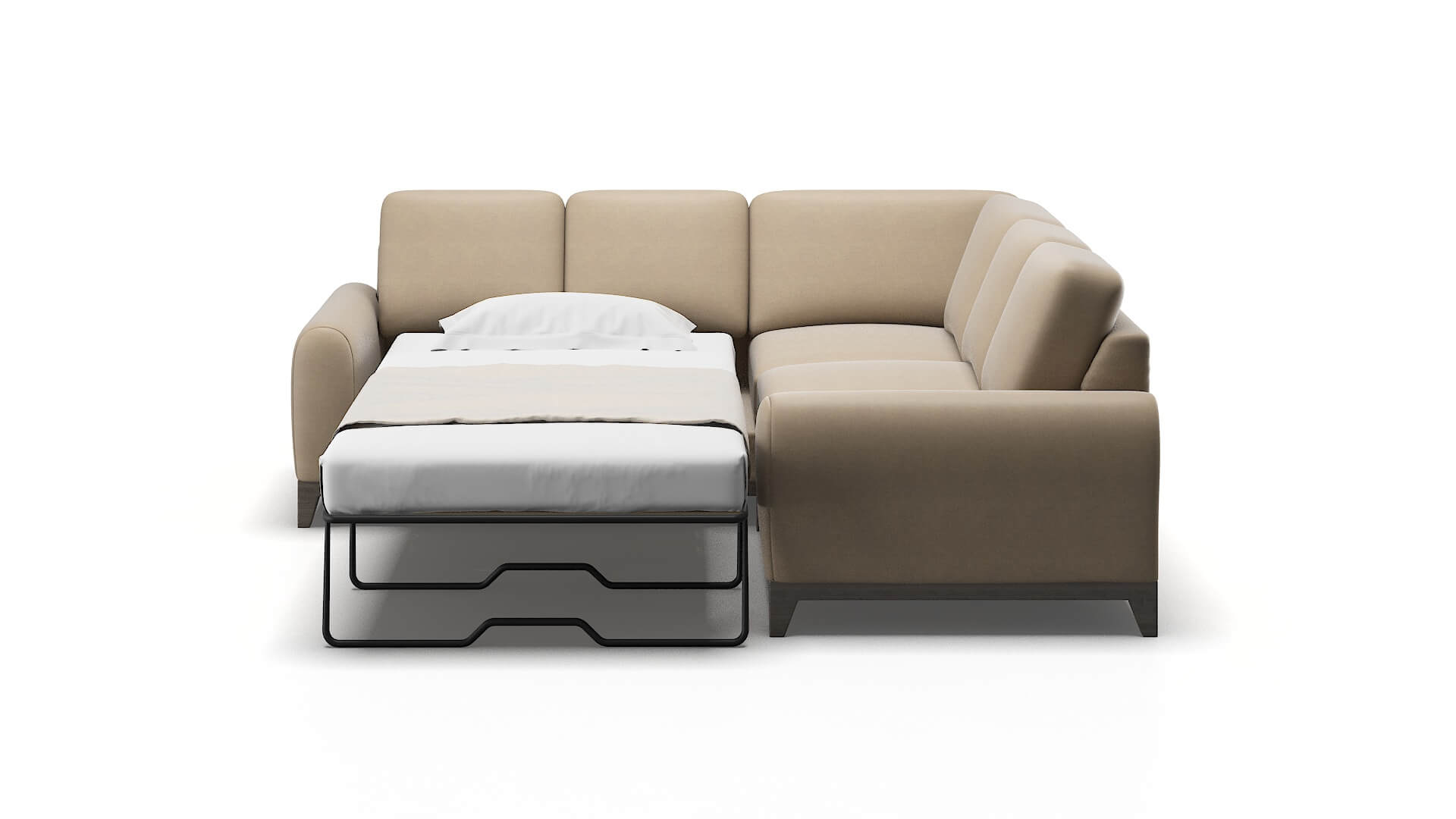 Mykonos Avenger Driftwood Sectional Sleeper Espresso legs 1