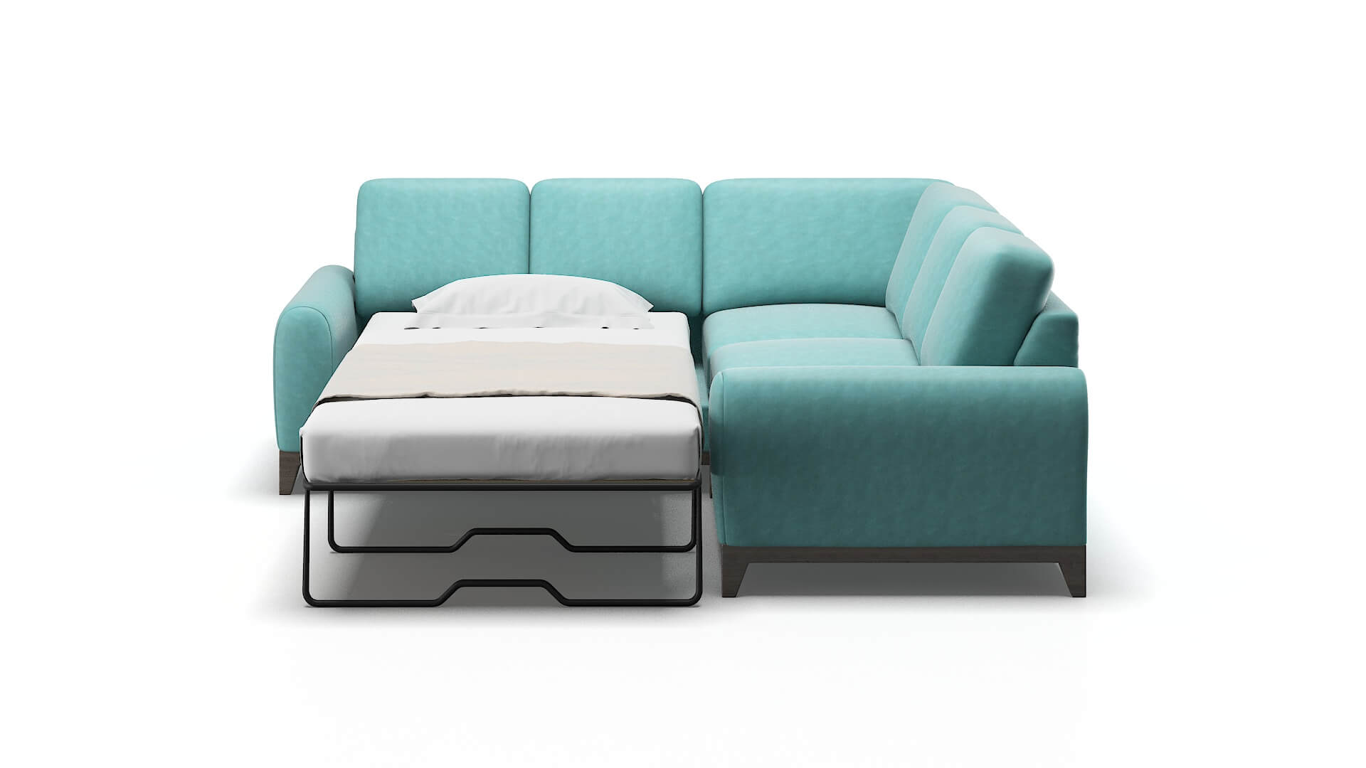 Mykonos Bella Caribbean Sectional Sleeper Espresso legs 1