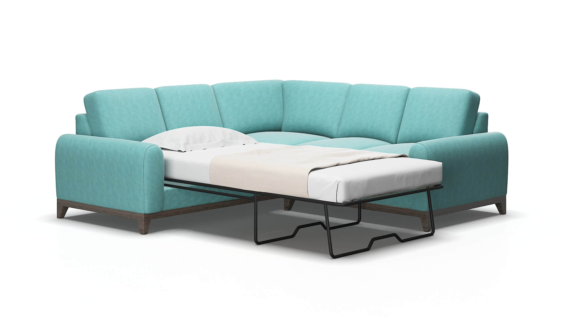 Mykonos Bella caribbean Sectional sleeper Espresso Legs  2