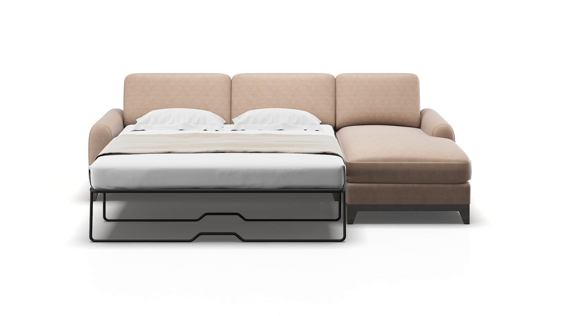 Mykonos Bella Pewter Panel Sleeper Espresso legs 1