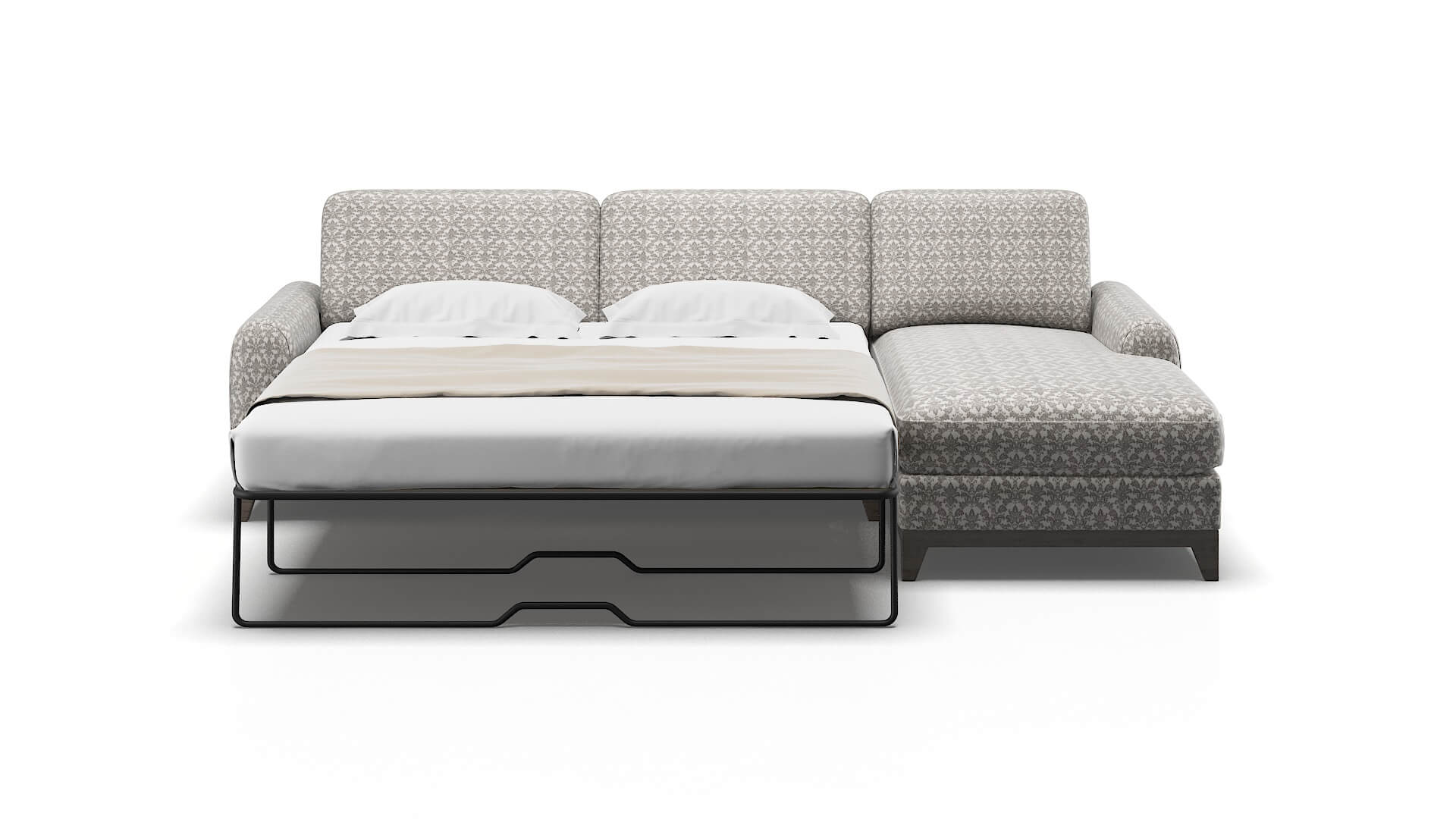 Mykonos Bergamo Dove Panel Sleeper Espresso legs 1