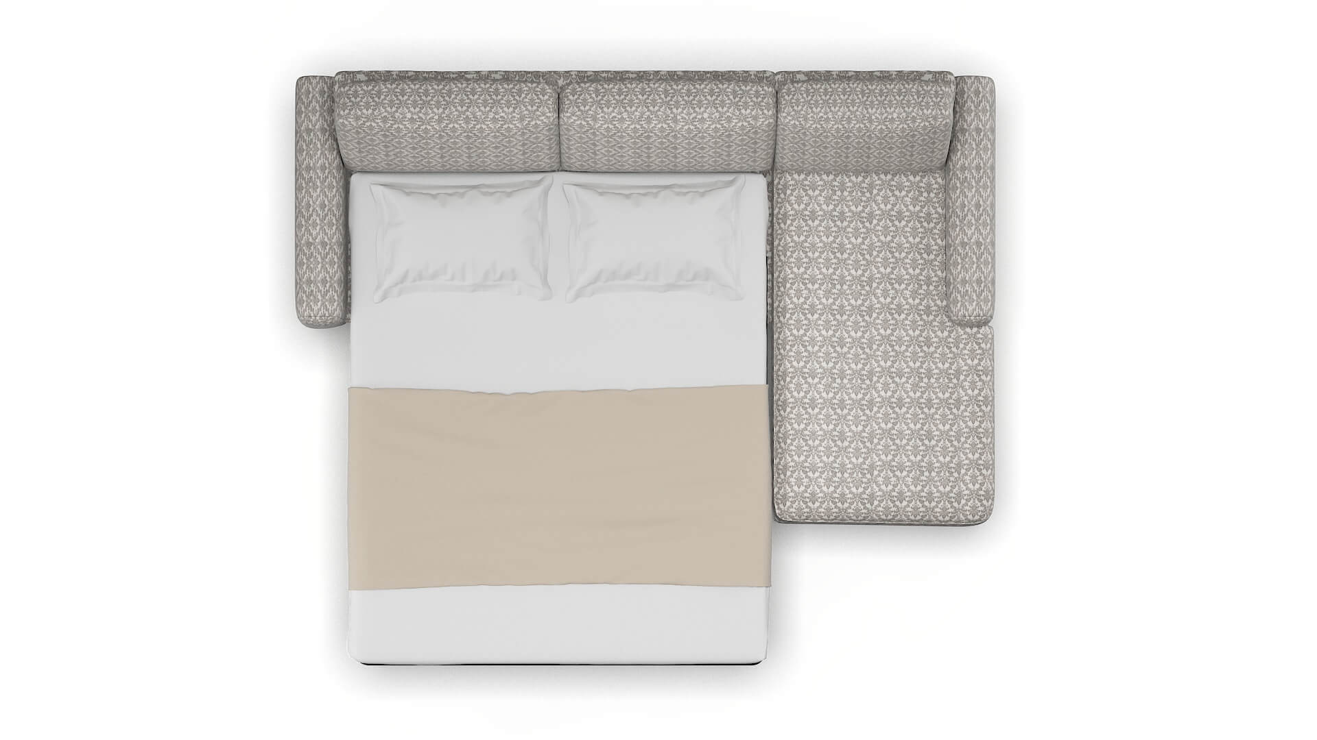 Mykonos Bergamo Dove Panel Sleeper Espresso legs 3