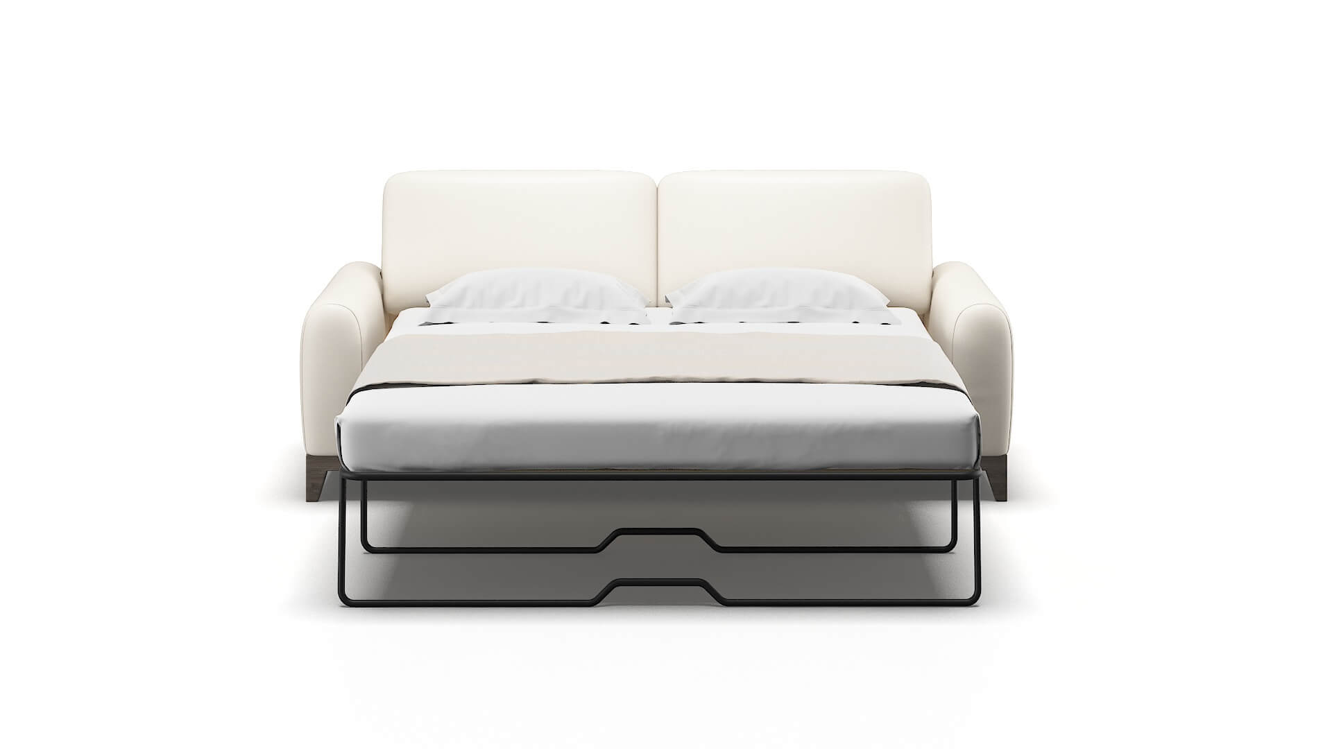 Mykonos Blanche Milky Sofa Sleeper Espresso legs 1
