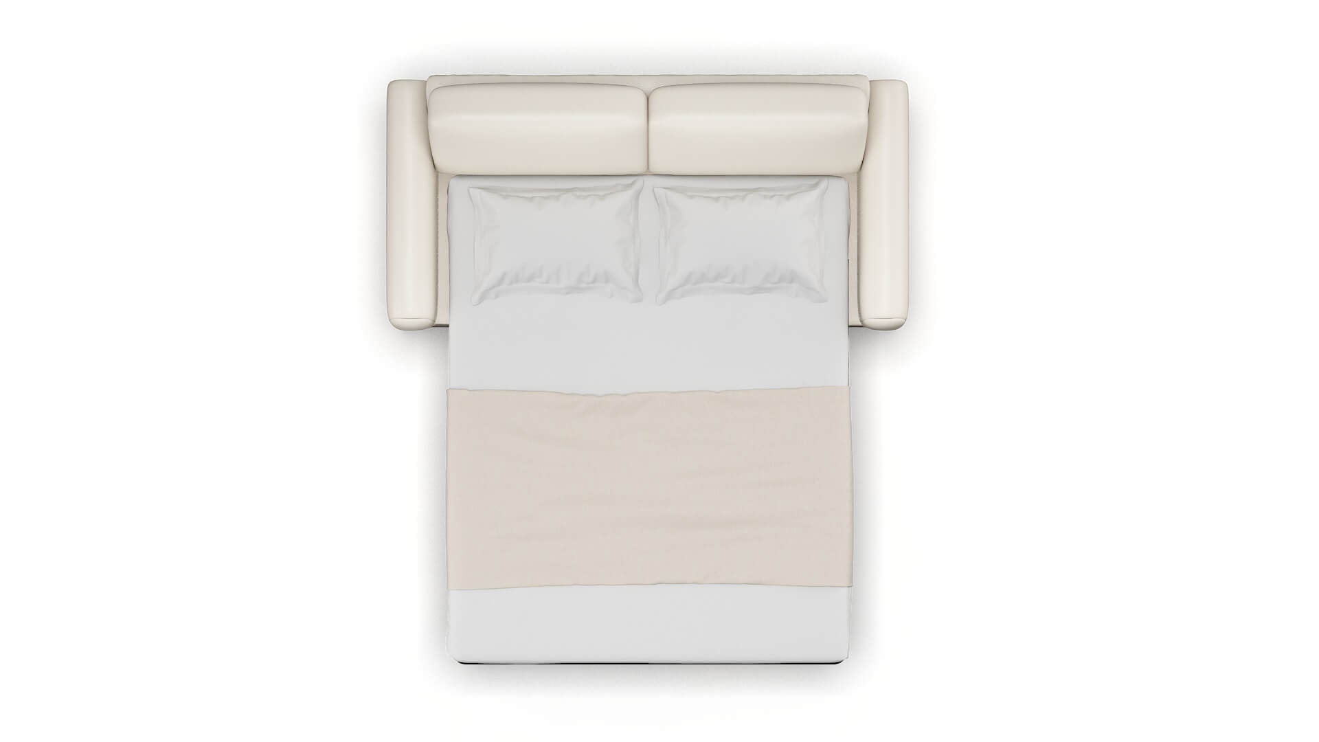 Mykonos Blanche Milky Sofa Sleeper Espresso legs 3