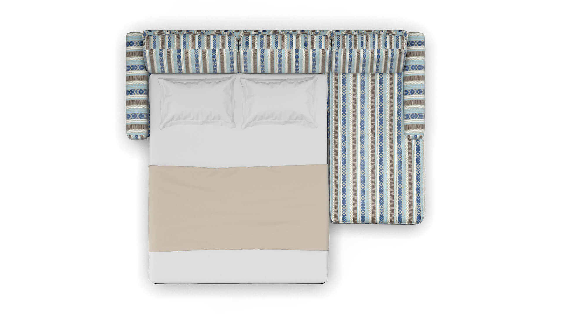 Mykonos Bodhi Indigo Panel Sleeper Espresso legs 3