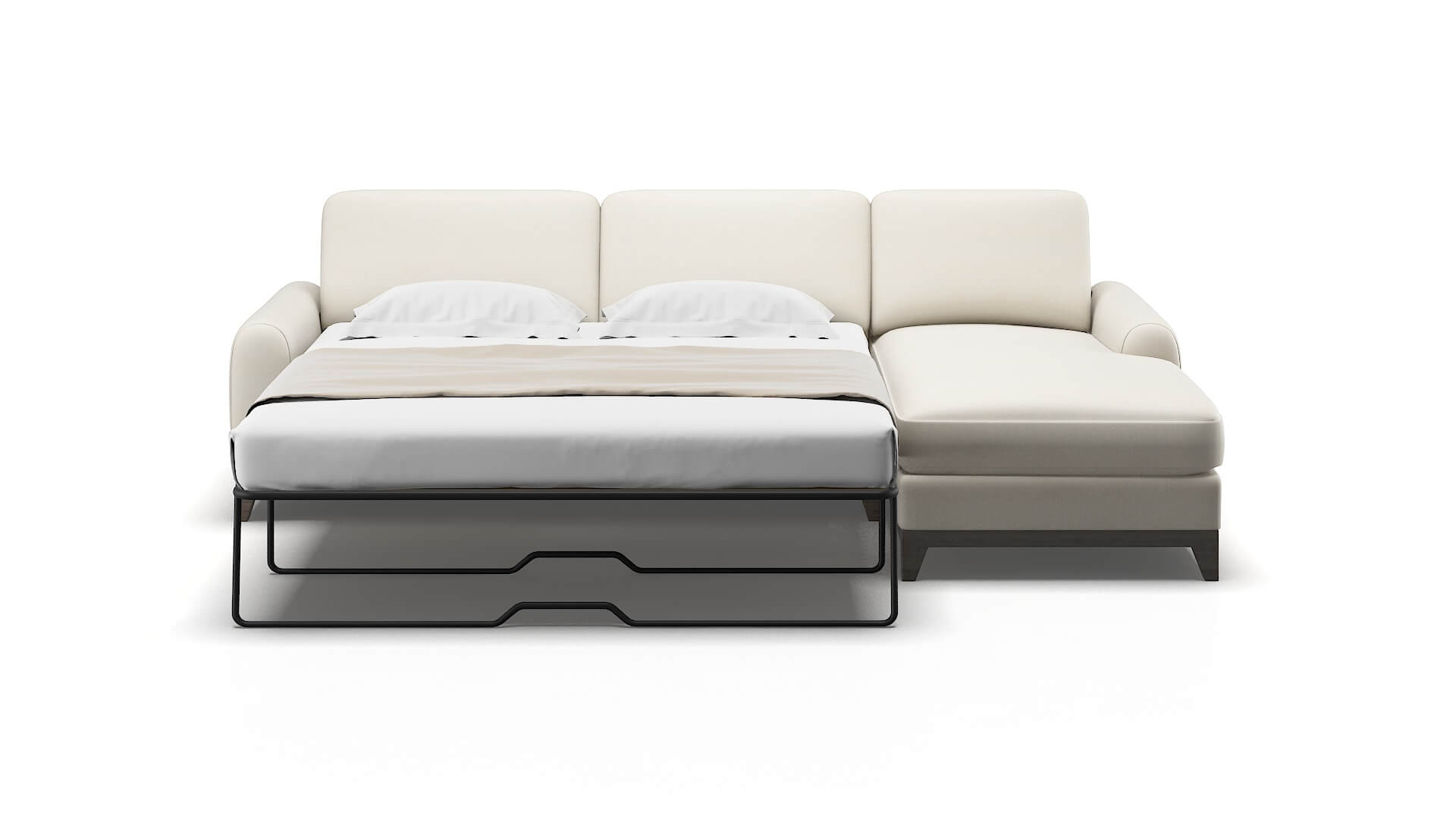 Mykonos Bungalow Ivory Panel Sleeper Espresso legs 1