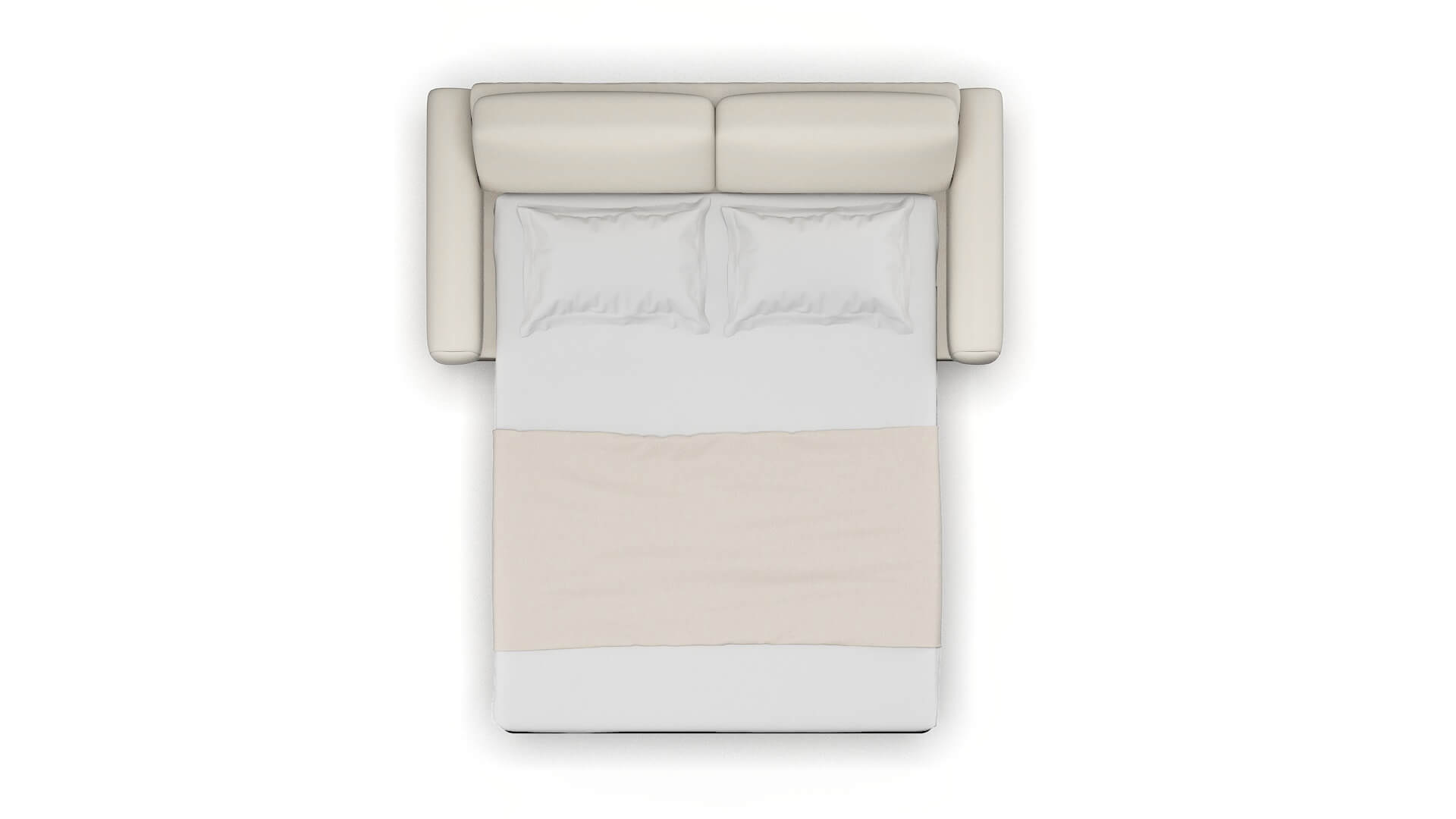 Mykonos Bungalow Ivory Sofa Sleeper Espresso legs 3