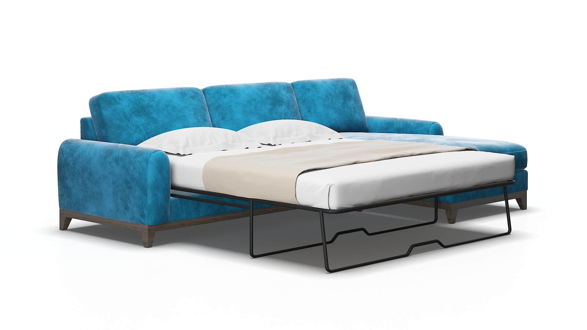 Mykonos Buzz teal Panel sleeper Espresso Legs  2