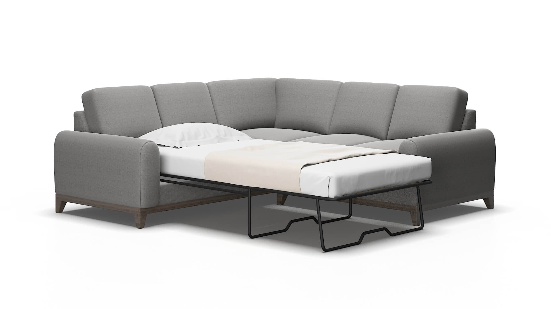 Mykonos Catalina steel Sectional sleeper Espresso Legs  2