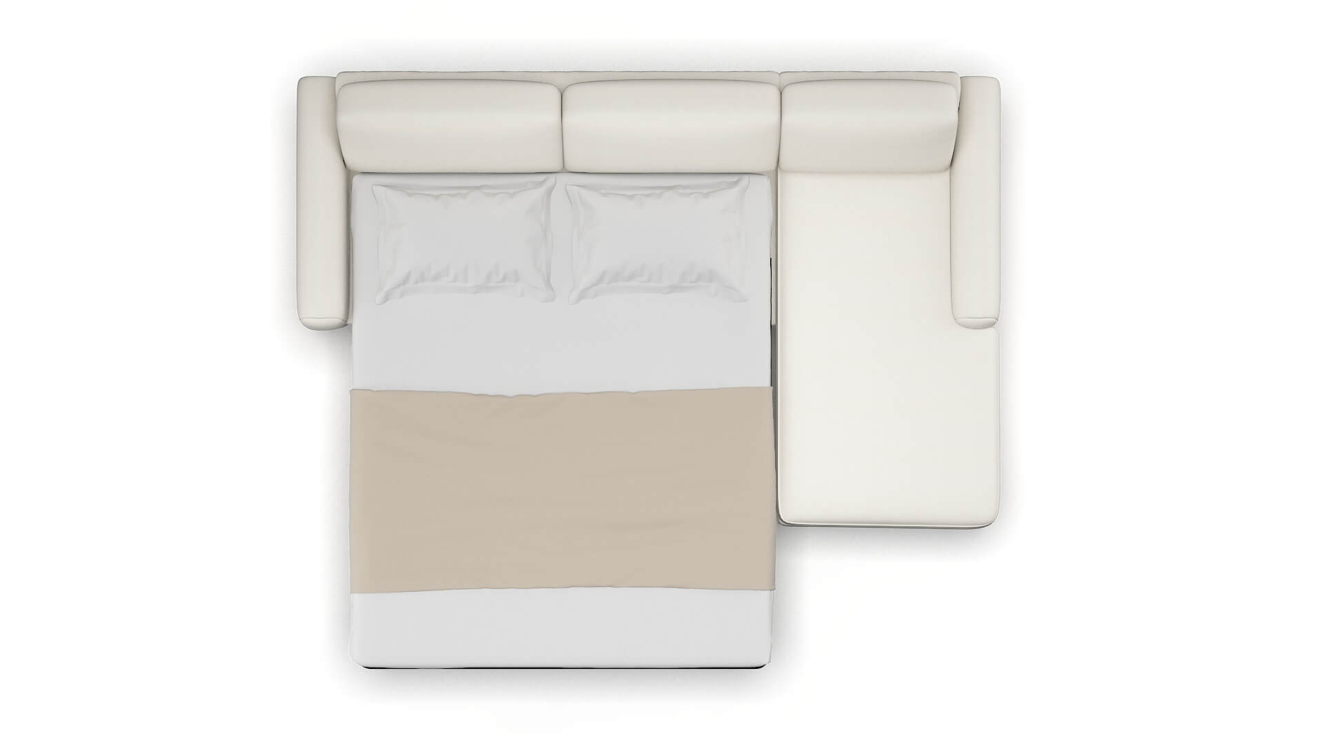 Mykonos Chance Bone Panel Sleeper Espresso legs 3