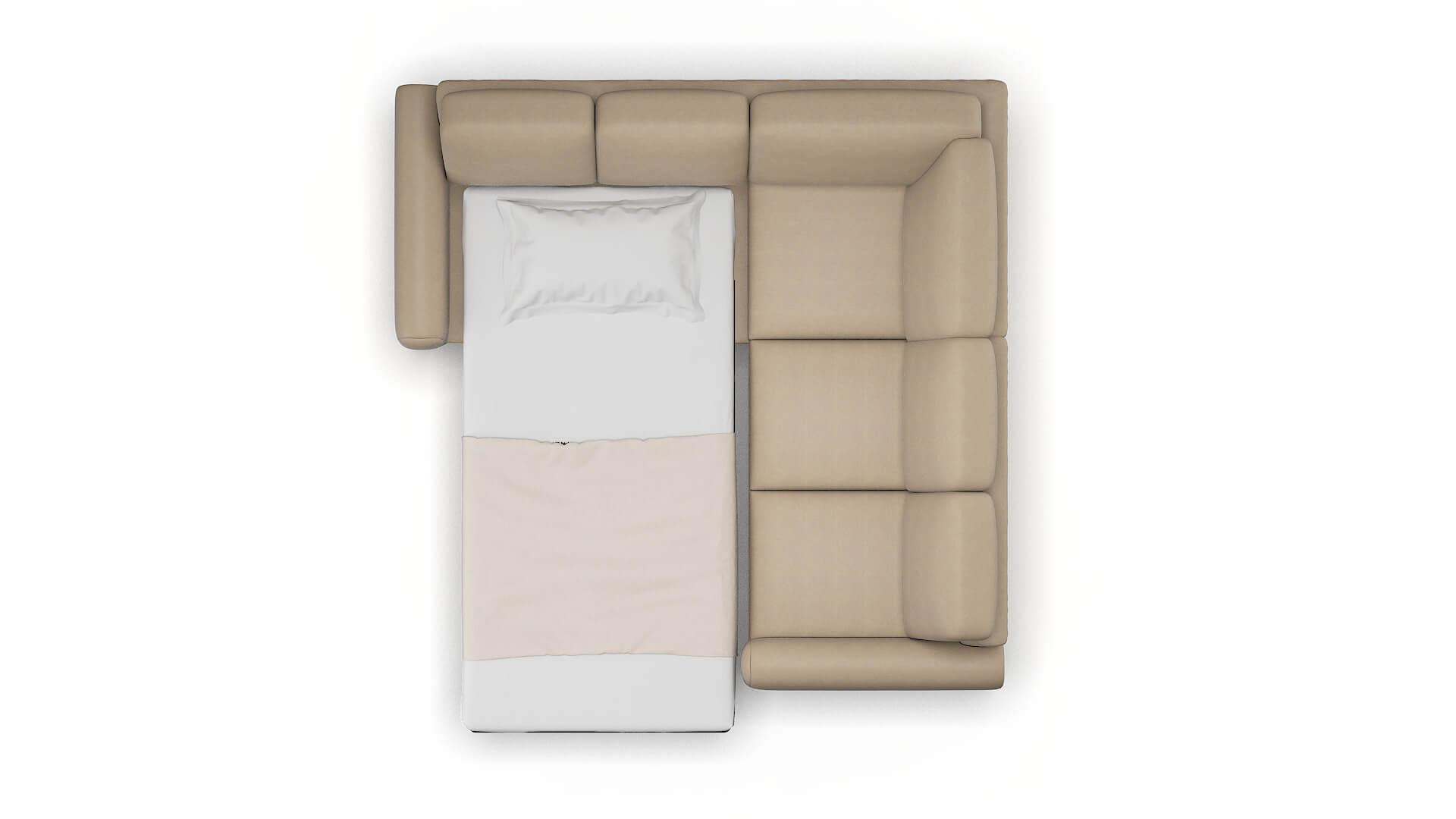 Mykonos Chance Platinum Sectional Sleeper Espresso legs 3