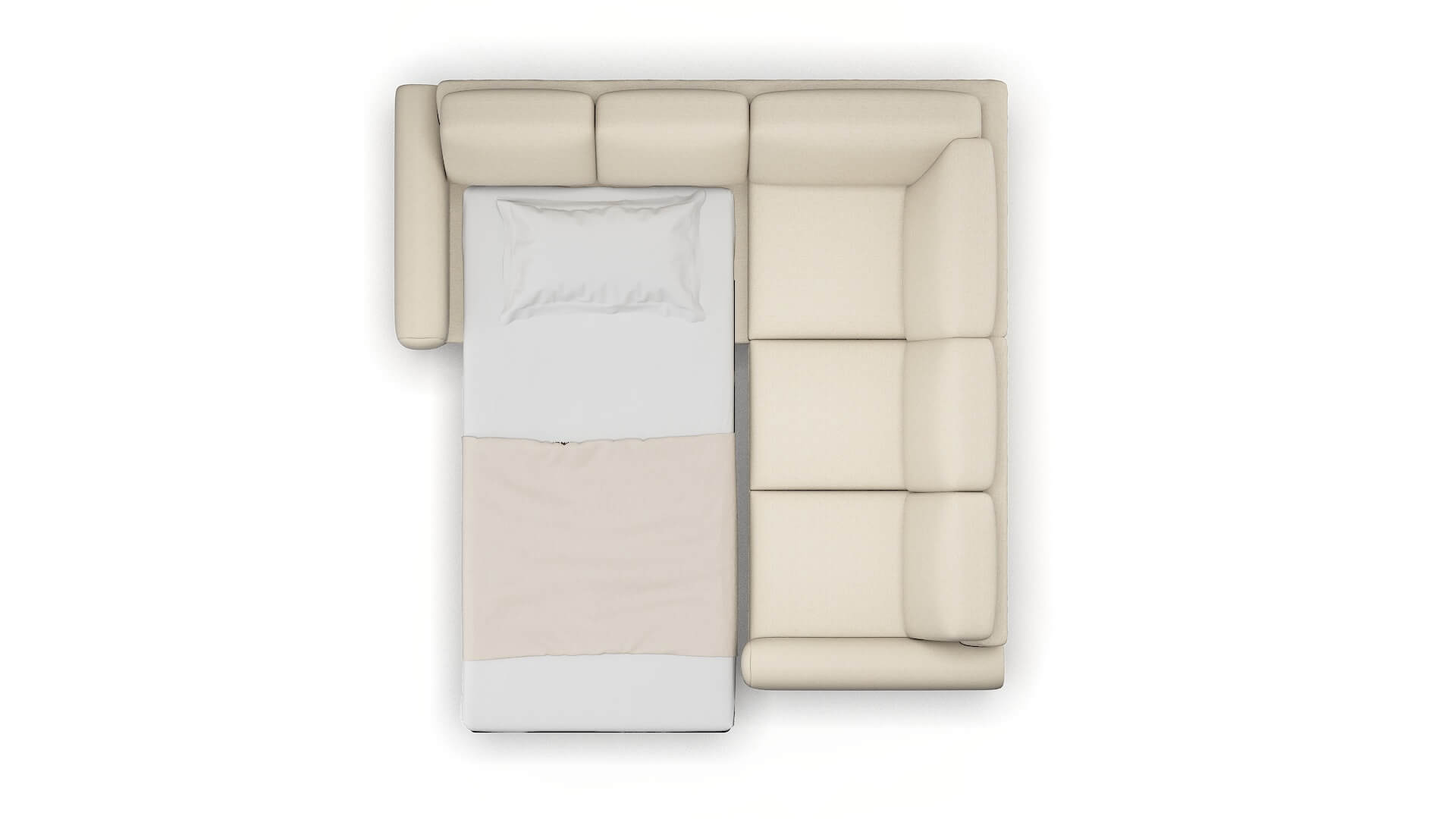 Mykonos Chance Sand Sectional Sleeper Espresso legs 3